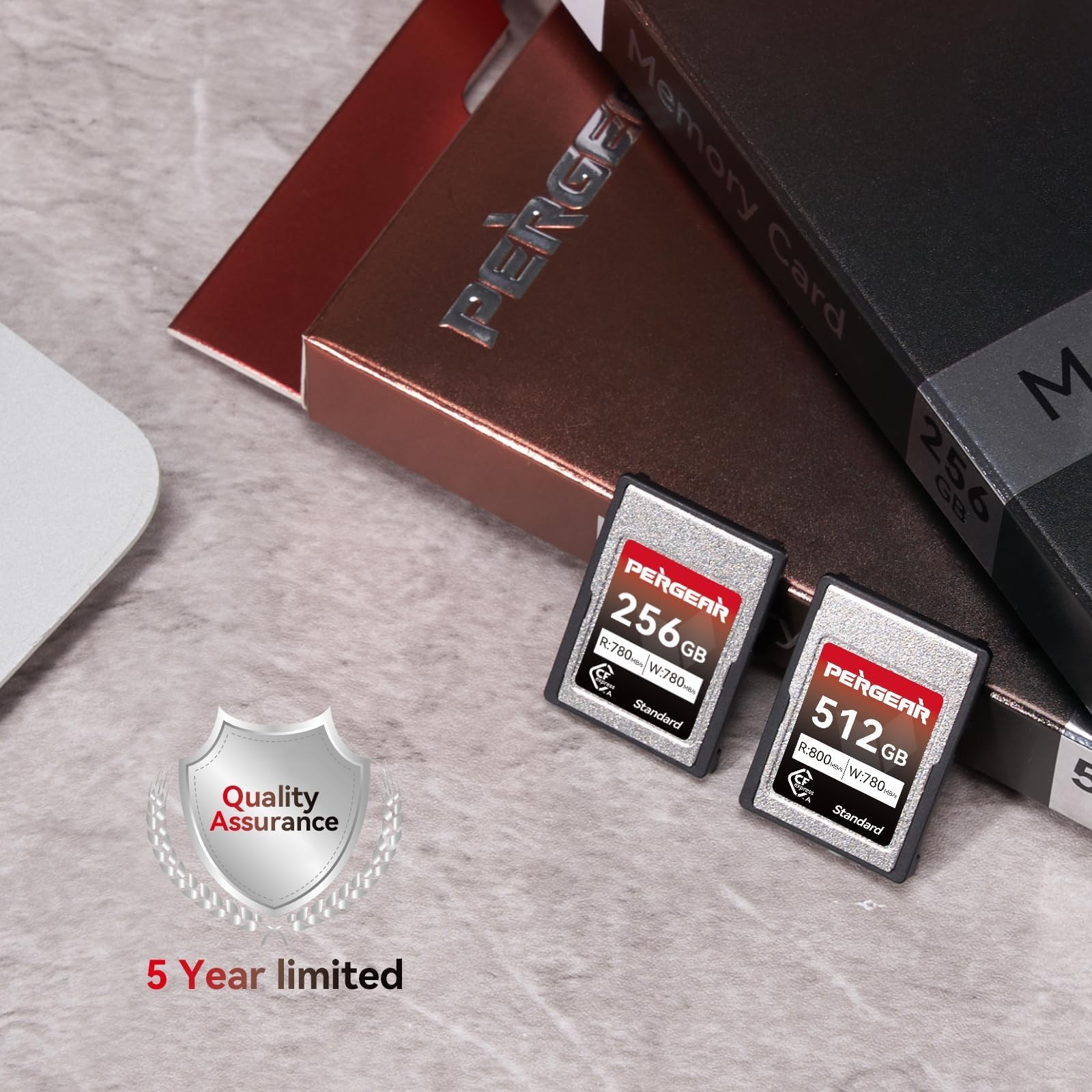 PERGEAR CFexpress Type A Memory Card 512GB Standard Series 2 pieces Compatible w