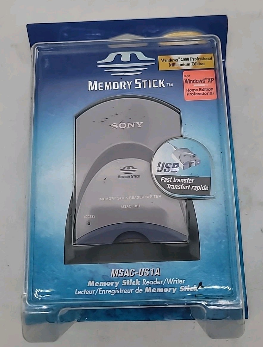 NEW Sony USB Interface Card Reader for Memory Stick – PC/Mac (MSAC-US1)