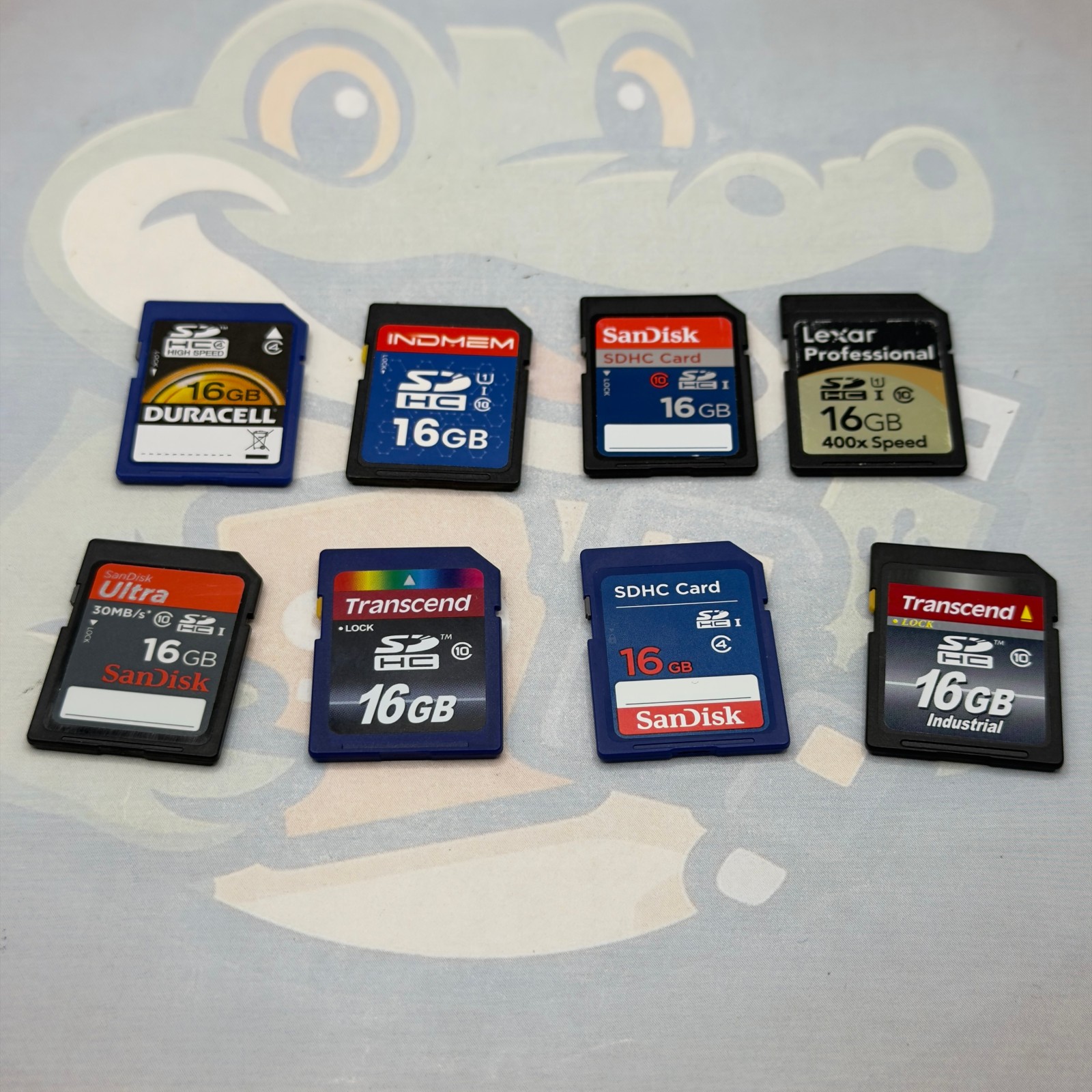 LOT of 8 – 16GB – SD Cards – Various Brands – Untested – GC722