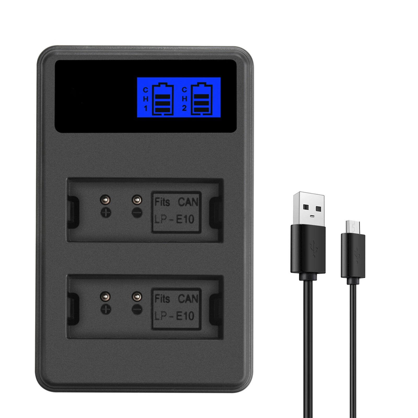 2280mAh LP-E10 Battery + Charger for Canon EOS Rebel T3, T5, T6, T7, Kiss X50