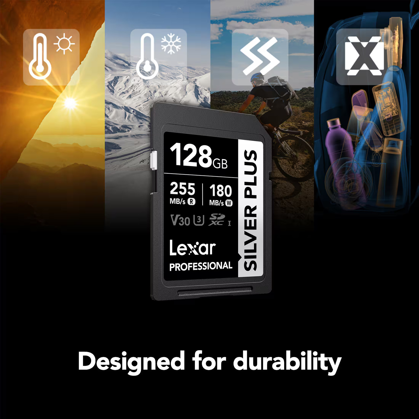 Lexar – Professional SILVER PLUS SDXC, V30 128 GB