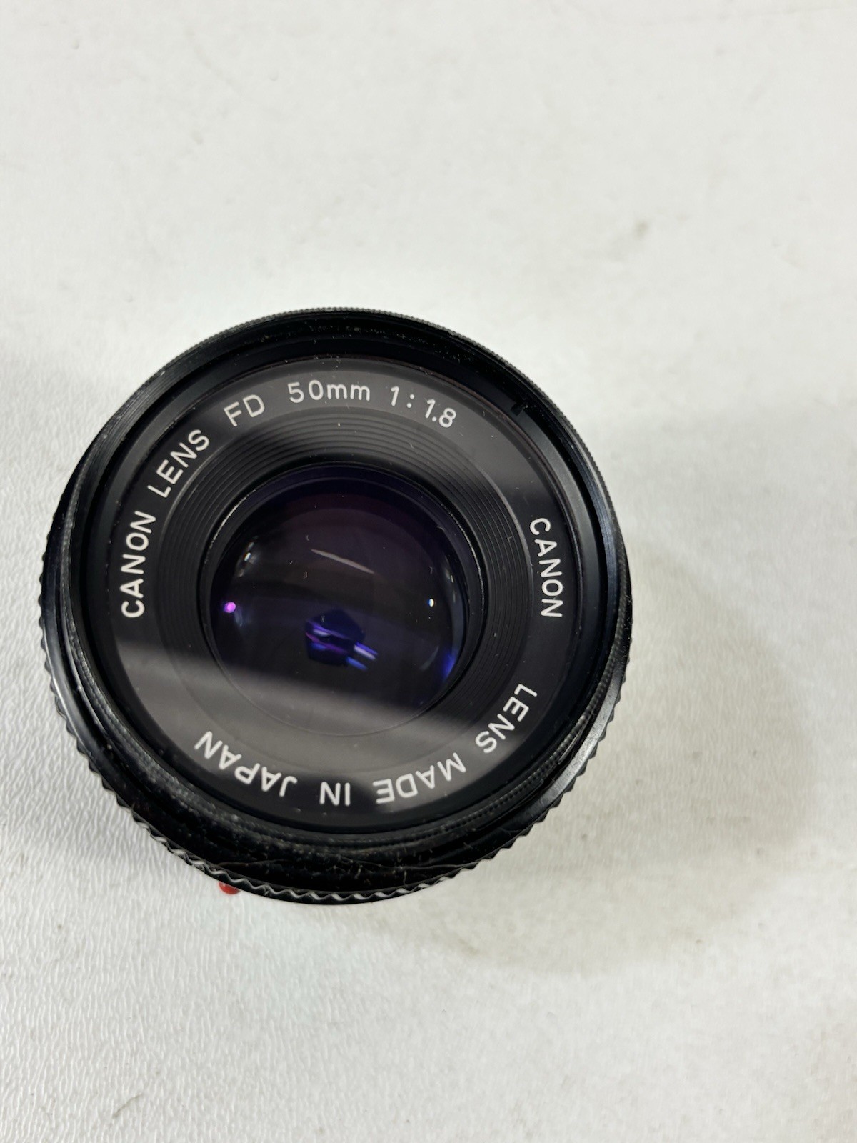 Canon Lens FD 50mm 1:1.8 with both Lens Covers Made in Japan