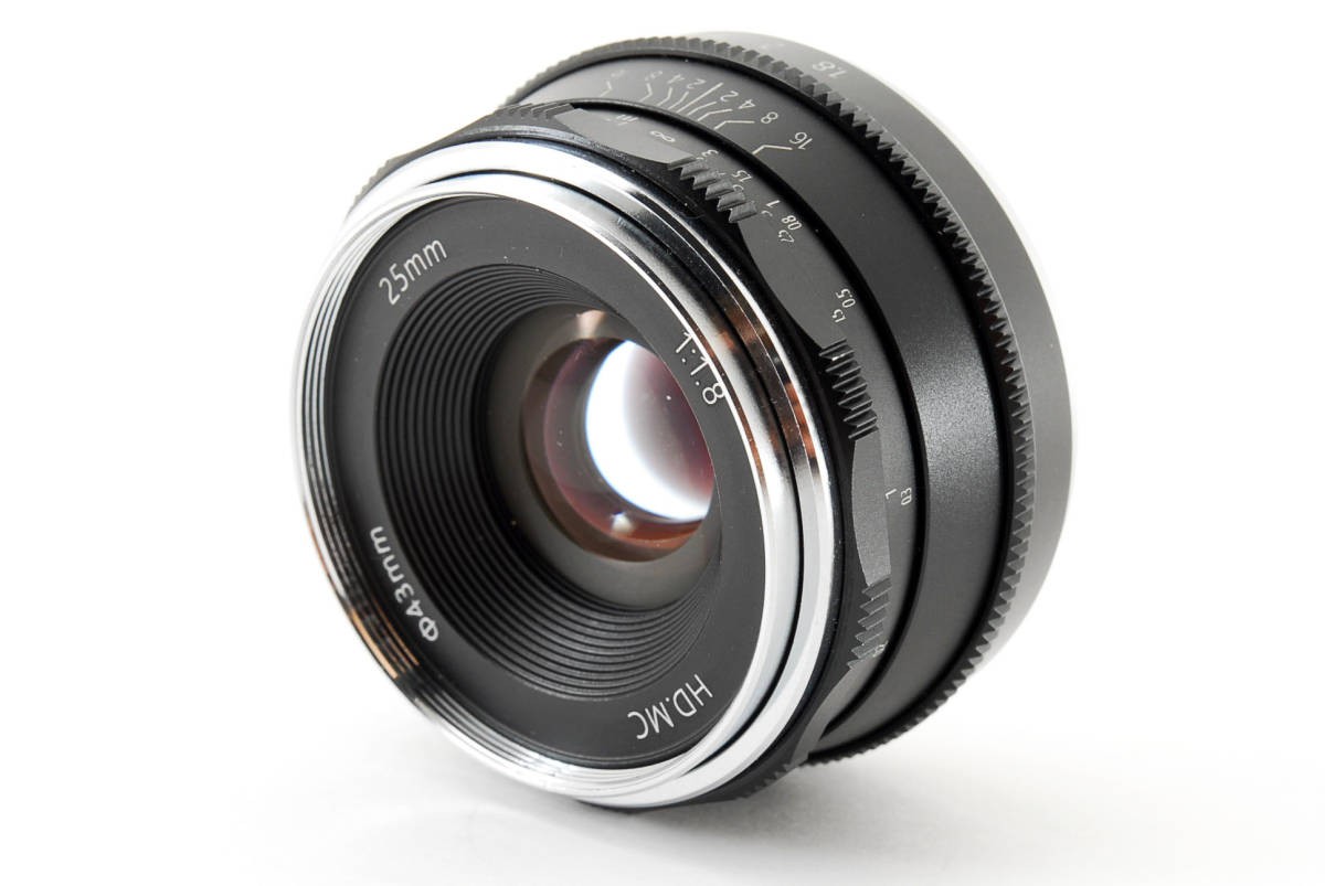 Pergear 25mm f1.8 MFT Lens for Olympus Panasonic with Hood Case Bag