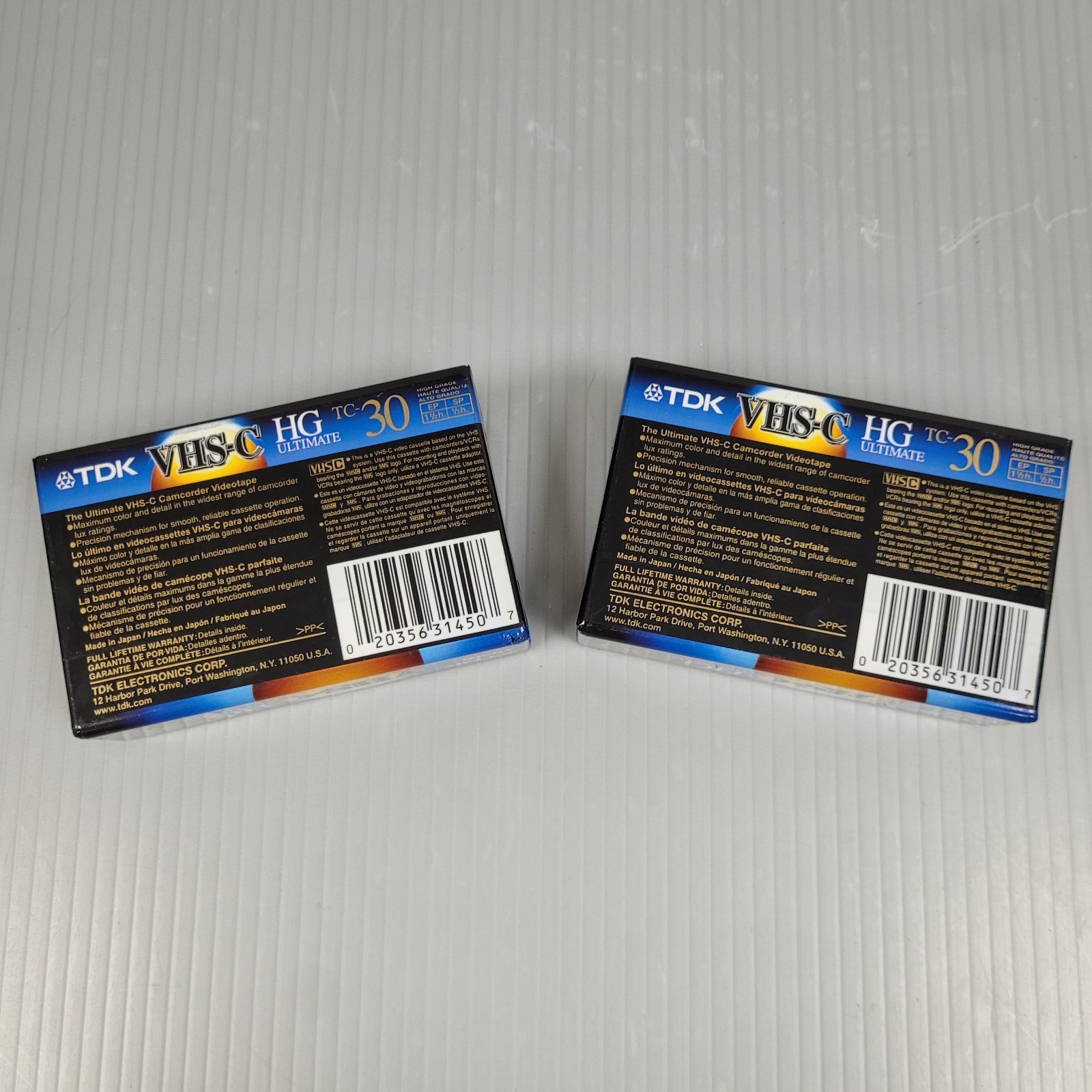 TDK 30 VHS-C Camcorder Videotape HG Ultimate 2X LOT Cassette Tape NEW SEALED