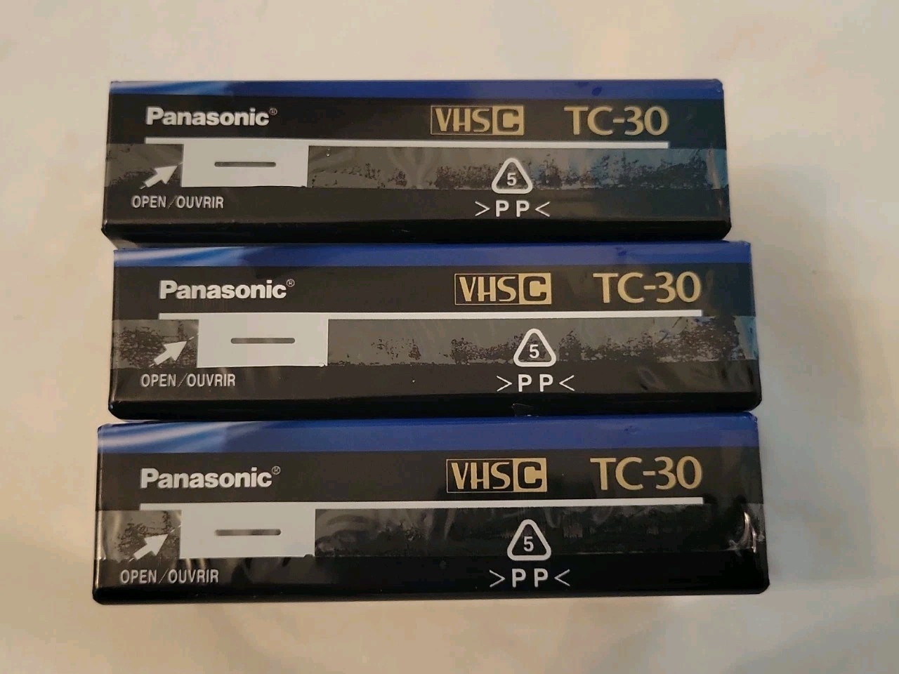 VTGPanasonic VHS-C TC-30 Super High Grade Recordable Camcorder Tape 90Min Lot 3