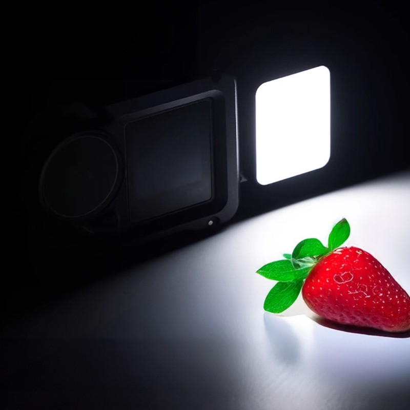 Compact Rechargeable Camera Light With Mount For Action Cameras And 360
