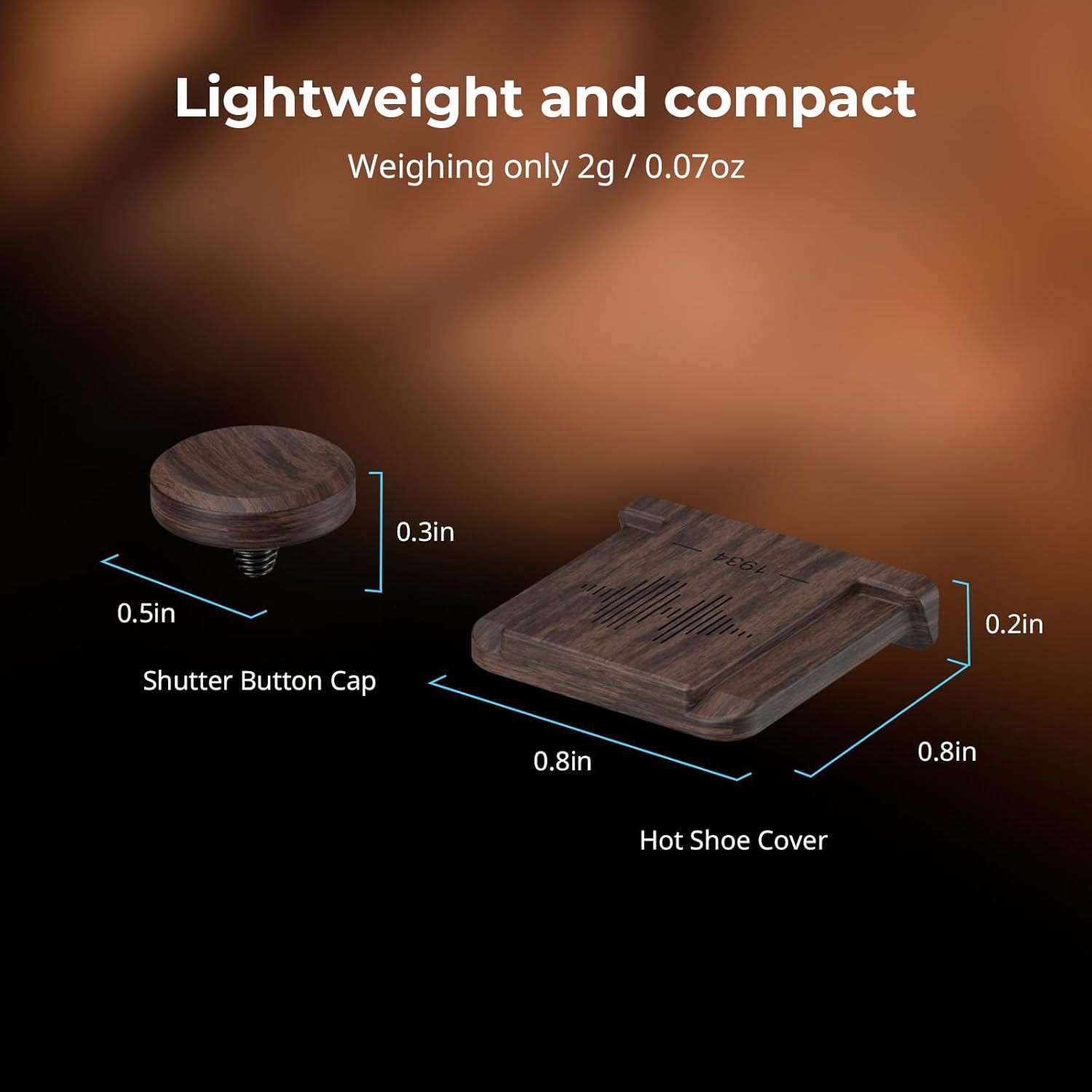 SmallRig Rosewood Hot Shoe Cover & Shutter Button Cap for FUJIFILM X100VI/X100V