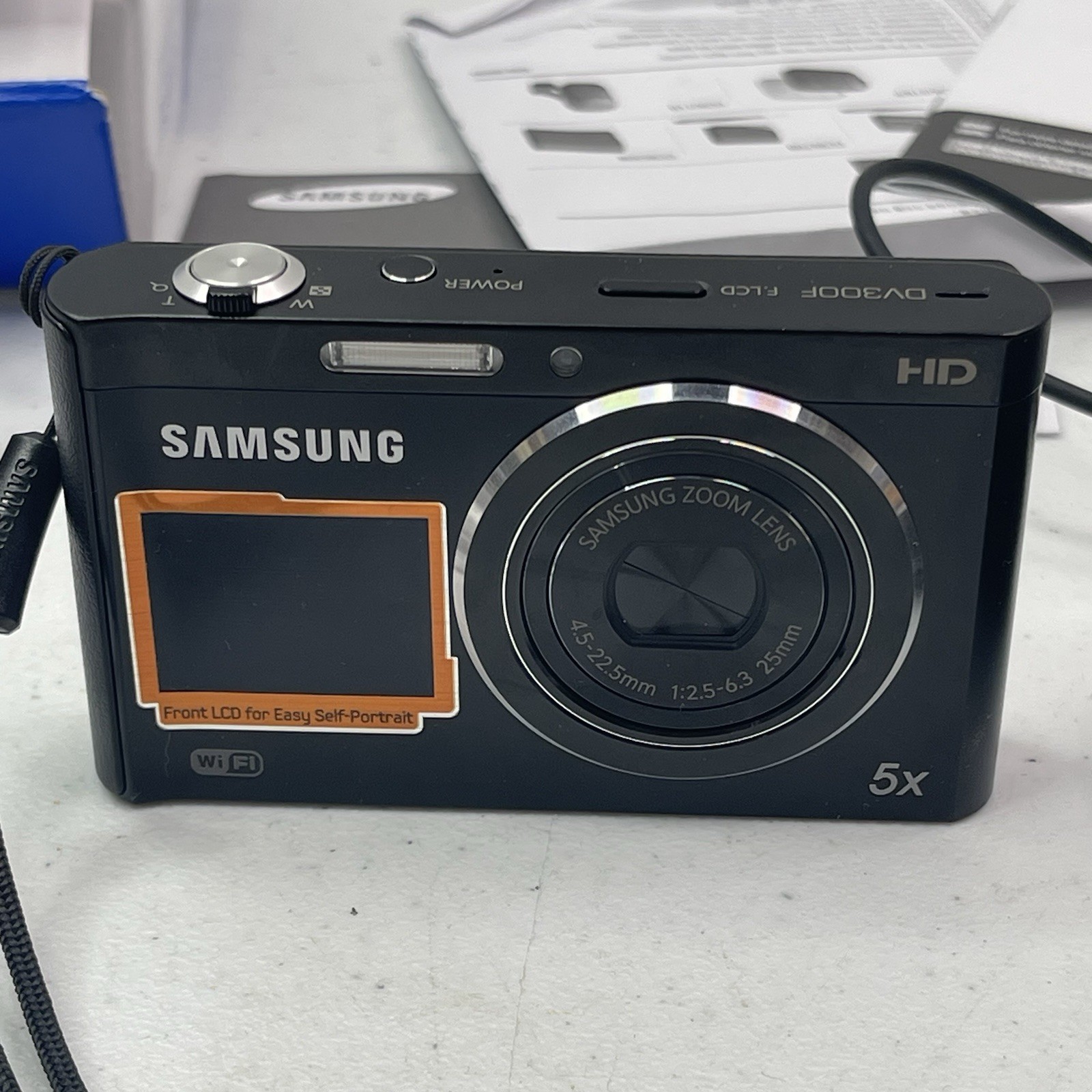 Samsung Digital Camera DV300F 16.1MP Selfie Screen Black Tested