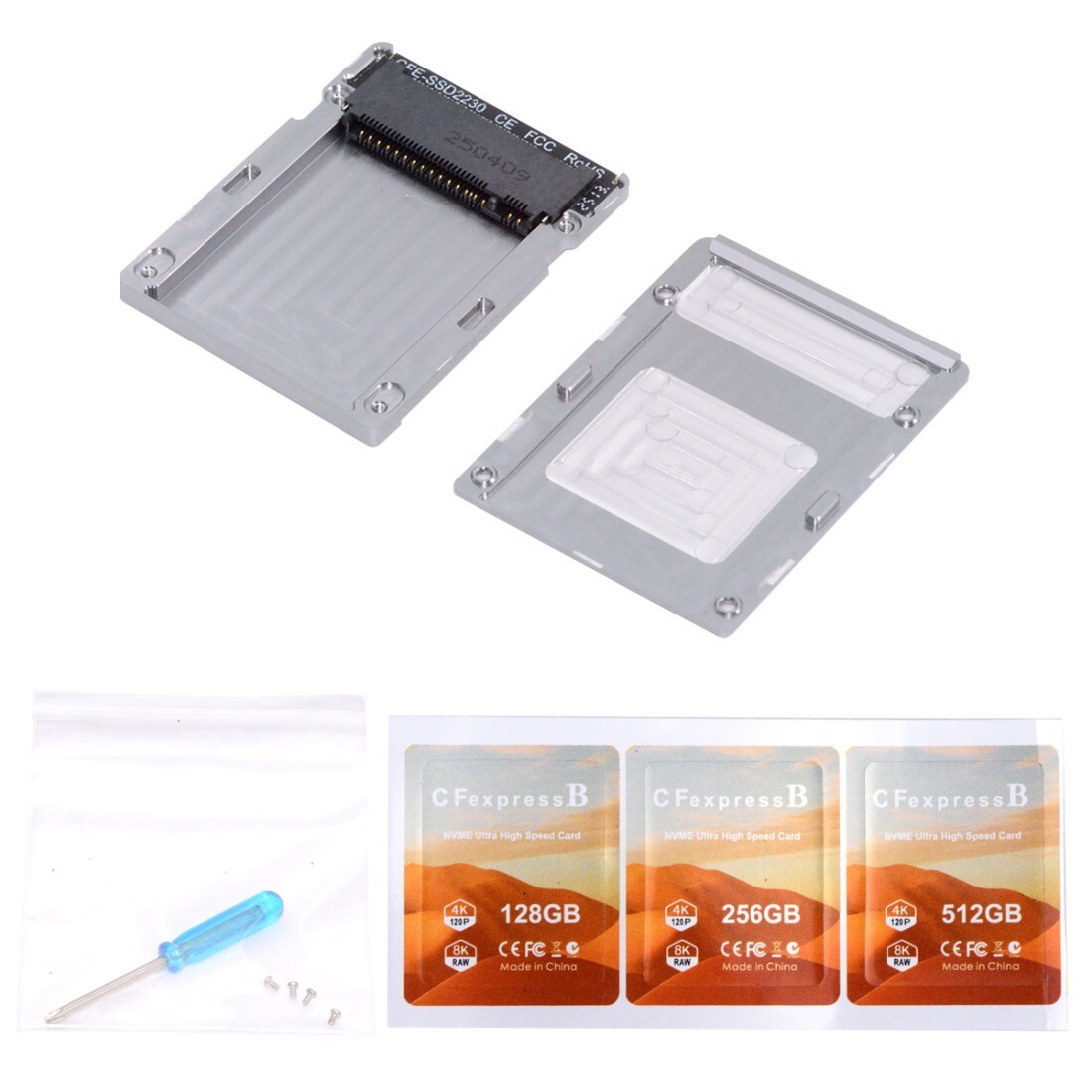 M.2 NVMe to PCIe 4.0 CF Express Type B Hard Drive Converter Box for Z6/Z7/Z9/R3