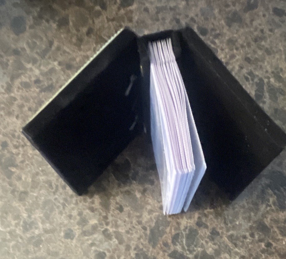 New Travel/Pocket 2×3 Photo Album Gold-Tone And Black Design Holds 40 Photos