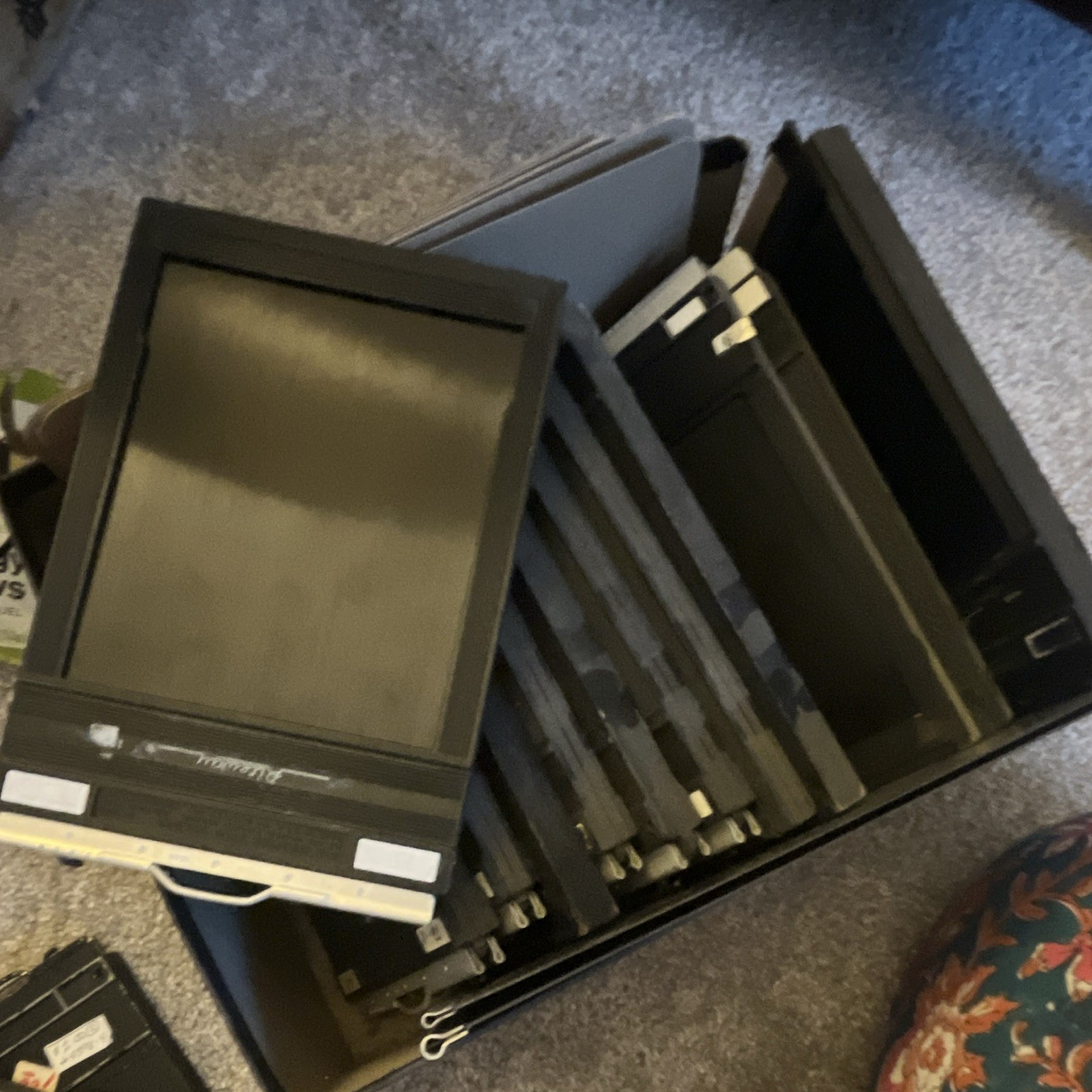 Lot, 12 Vintage 4 x 5 Sheet Film Holders/Backs w/ Dark Slides + 3 4 x 3(?)