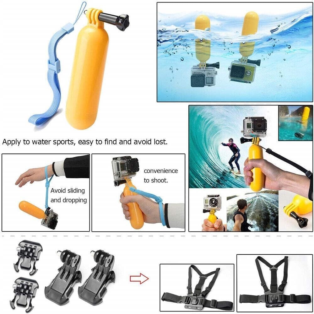 50-in-1 + for Gopro Hero 13 12 11 10 9 + Dive Case Action Camera Accessory Kit