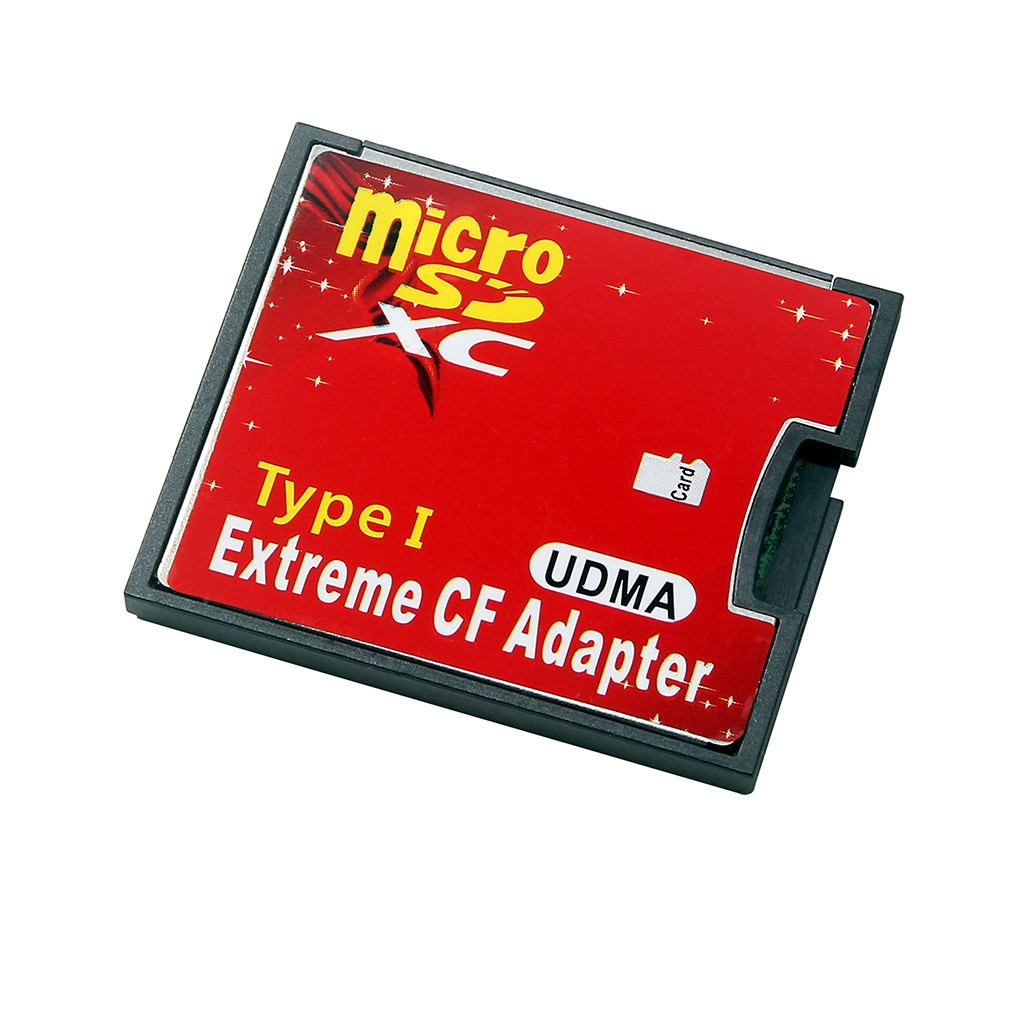 Dual 2 port Micro SD SDHC to Compact Flash CF 1 Type I Card Adapter Converter