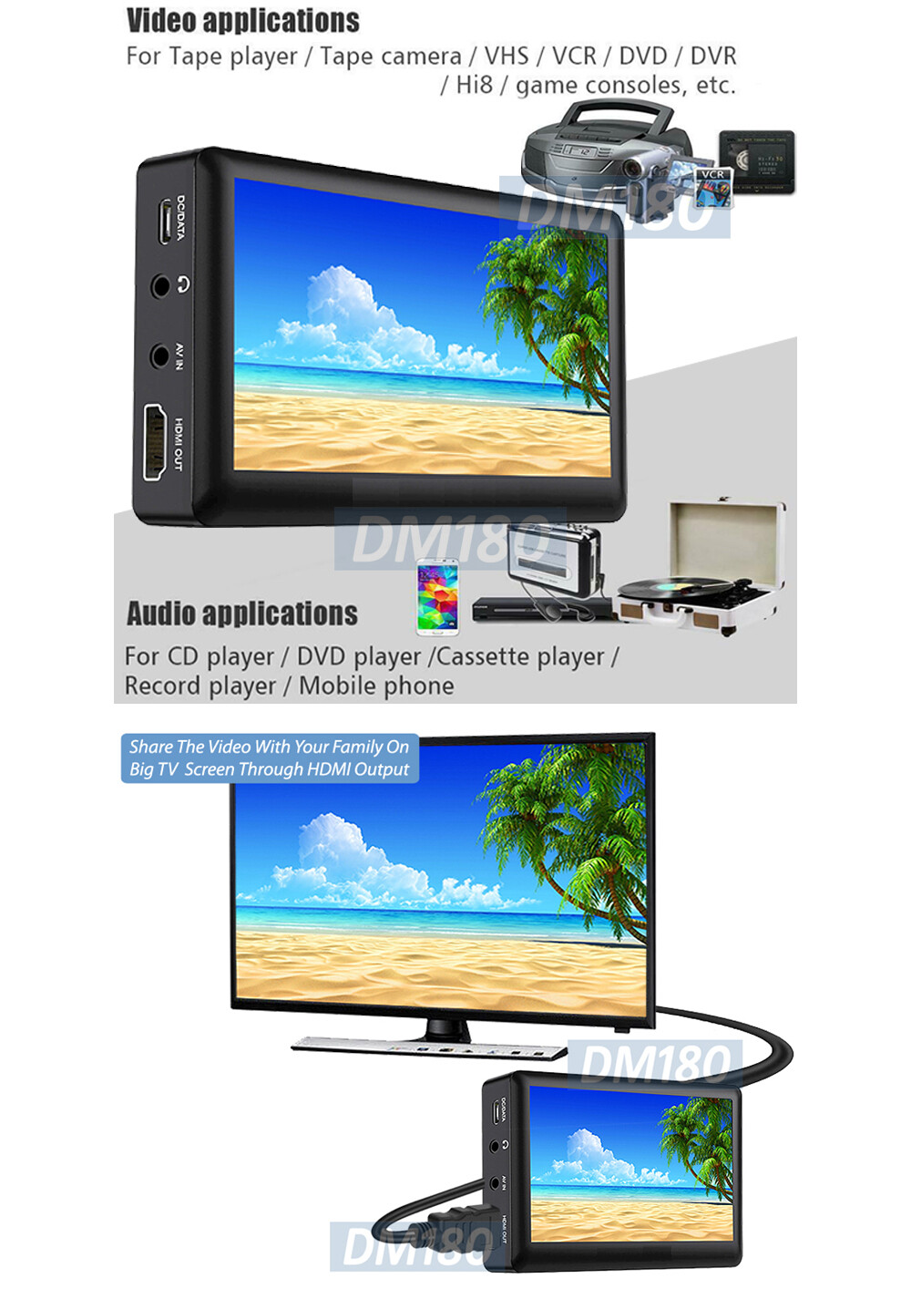 MP4 Video Recorder Player MP3 Audio Recorder Player 4.3″ Screen Out