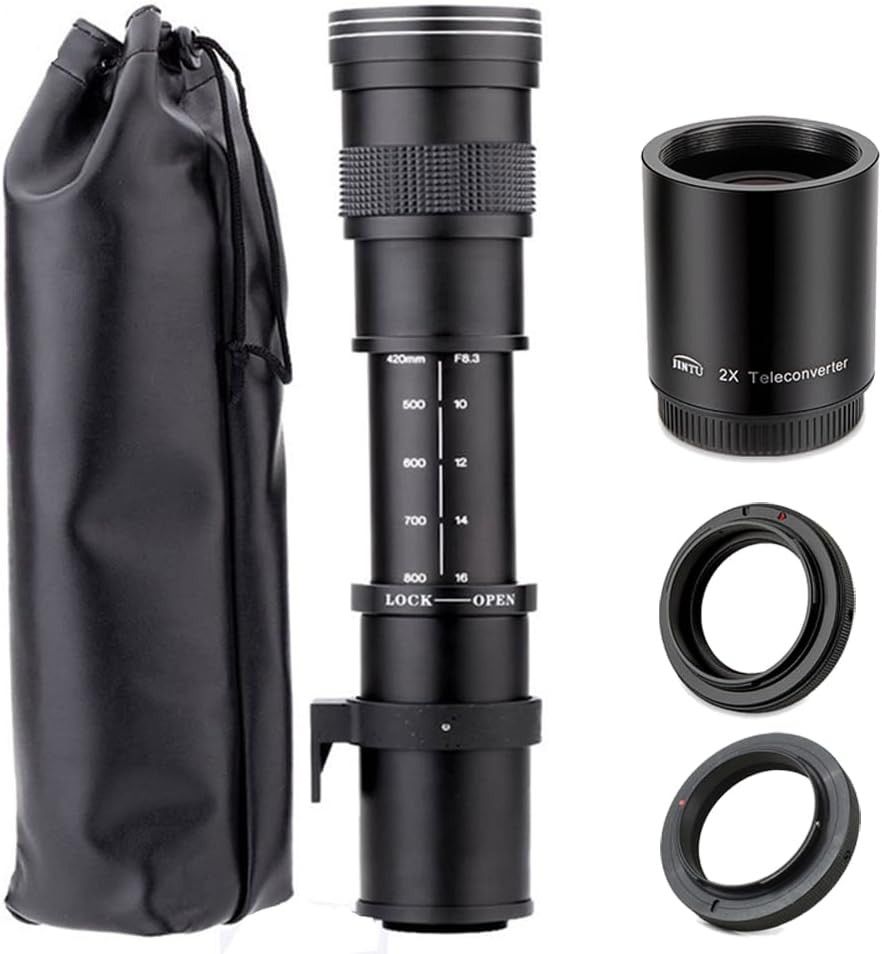 420-1600Mm Telephoto Zoom Lens for Canon EOS Rebel T7I T6 T6I T6S T7 T8I T3I, T4