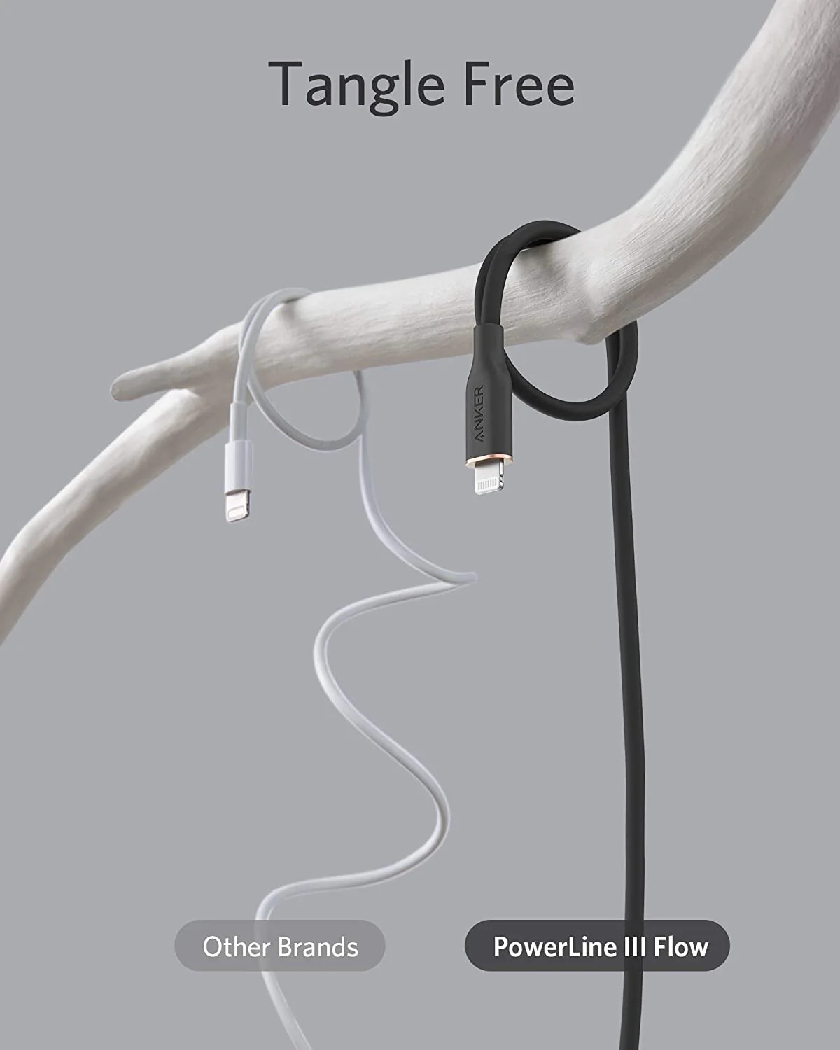Anker b641/b USB-C to Lightning Cable (Flow, 3 ft Silicone)