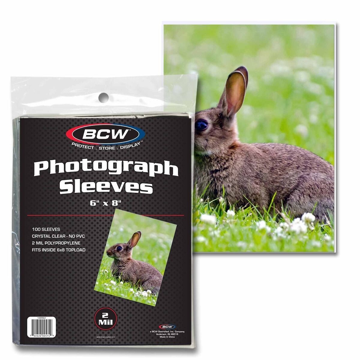 1 pack of 100 BCW 6″ x 8″ Photo Sleeves