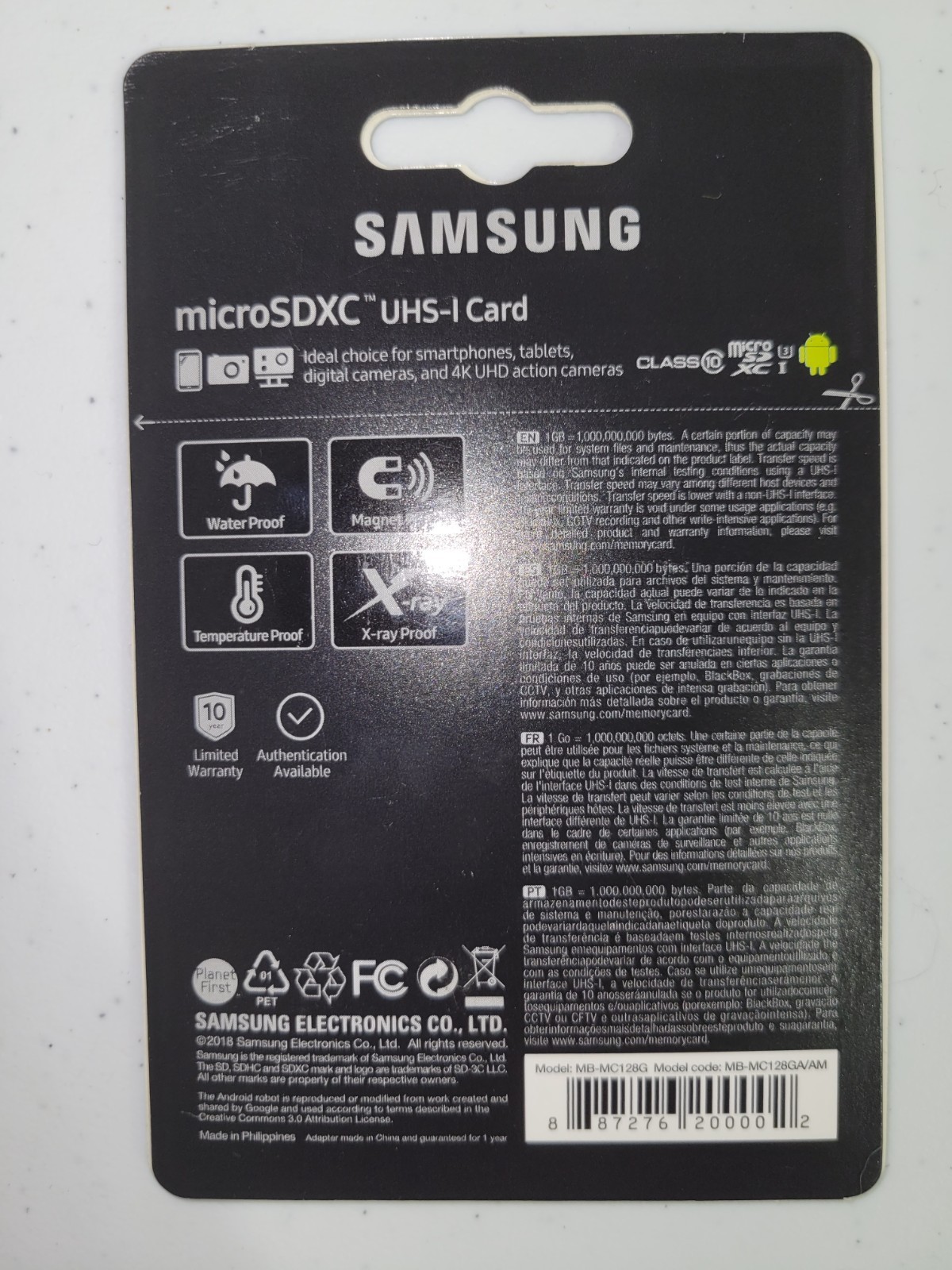 New Samsung EVO Plus 128GB microSDXC UHS-I Card with SD Adapter. Waterproof.