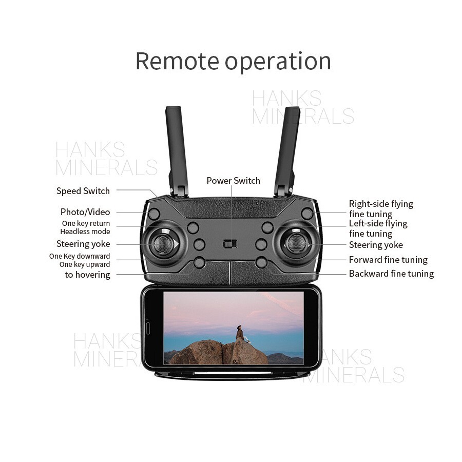 Drone 2023 4K HD Dual Camera WiFi FPV RC Foldable Quadcopter + 4 Batteries