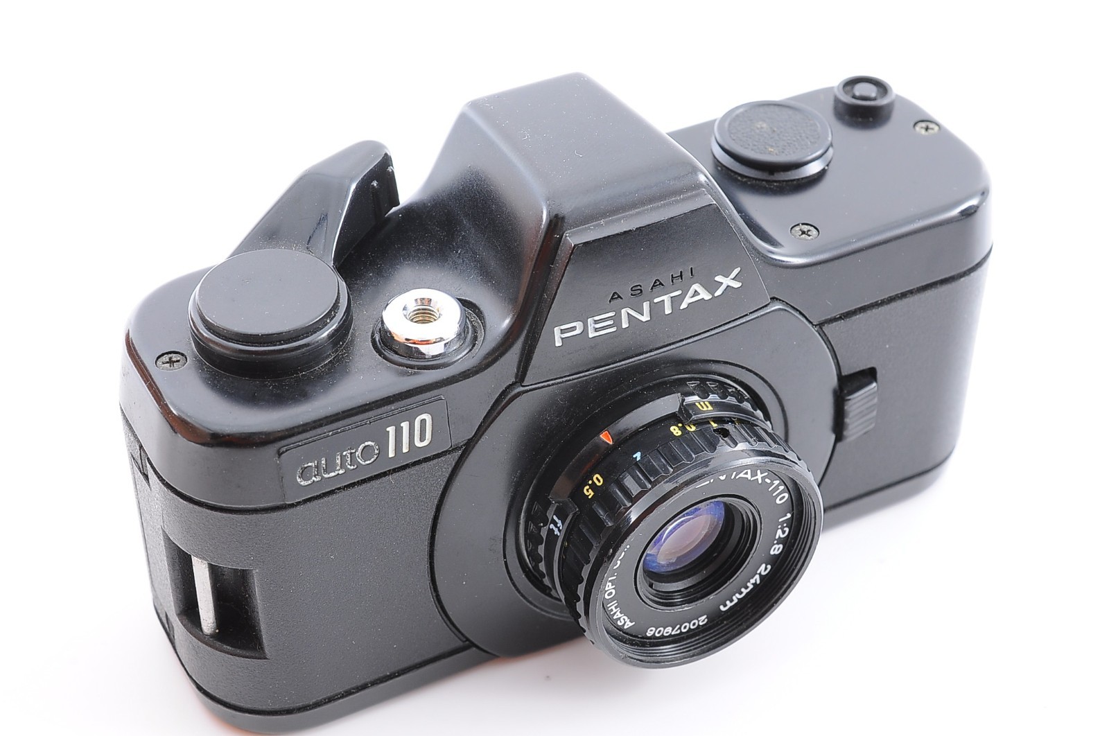 Pentax auto 110 SLR Film Camera w/ 24mm f/2.8 Lens [All Works Near MINT+]
