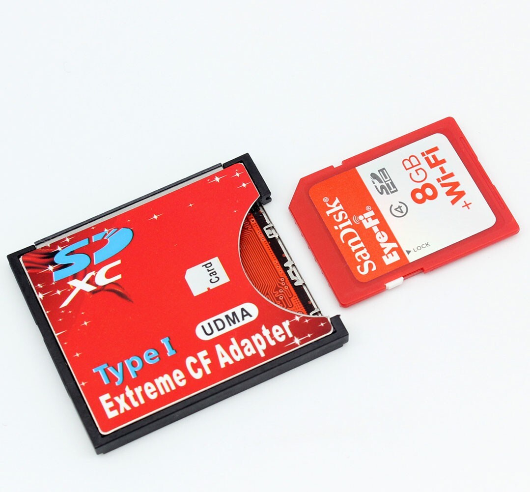 Micro SD SDHC to Compact Flash CF 1 Type I Card Adapter Converter 16GB 32GB 64GB