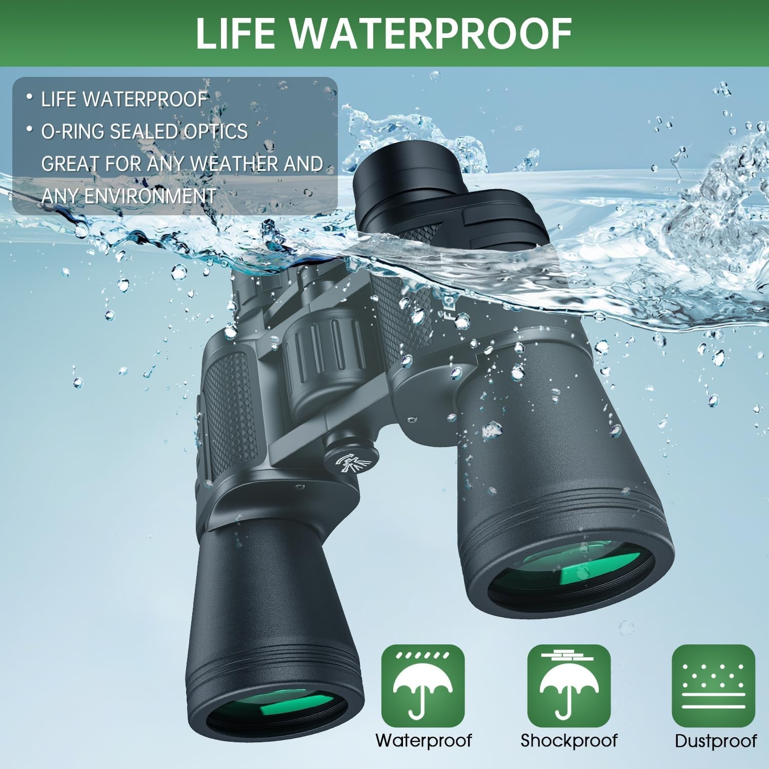 Binoculars 20×50 Compact Waterproof for Stargazing