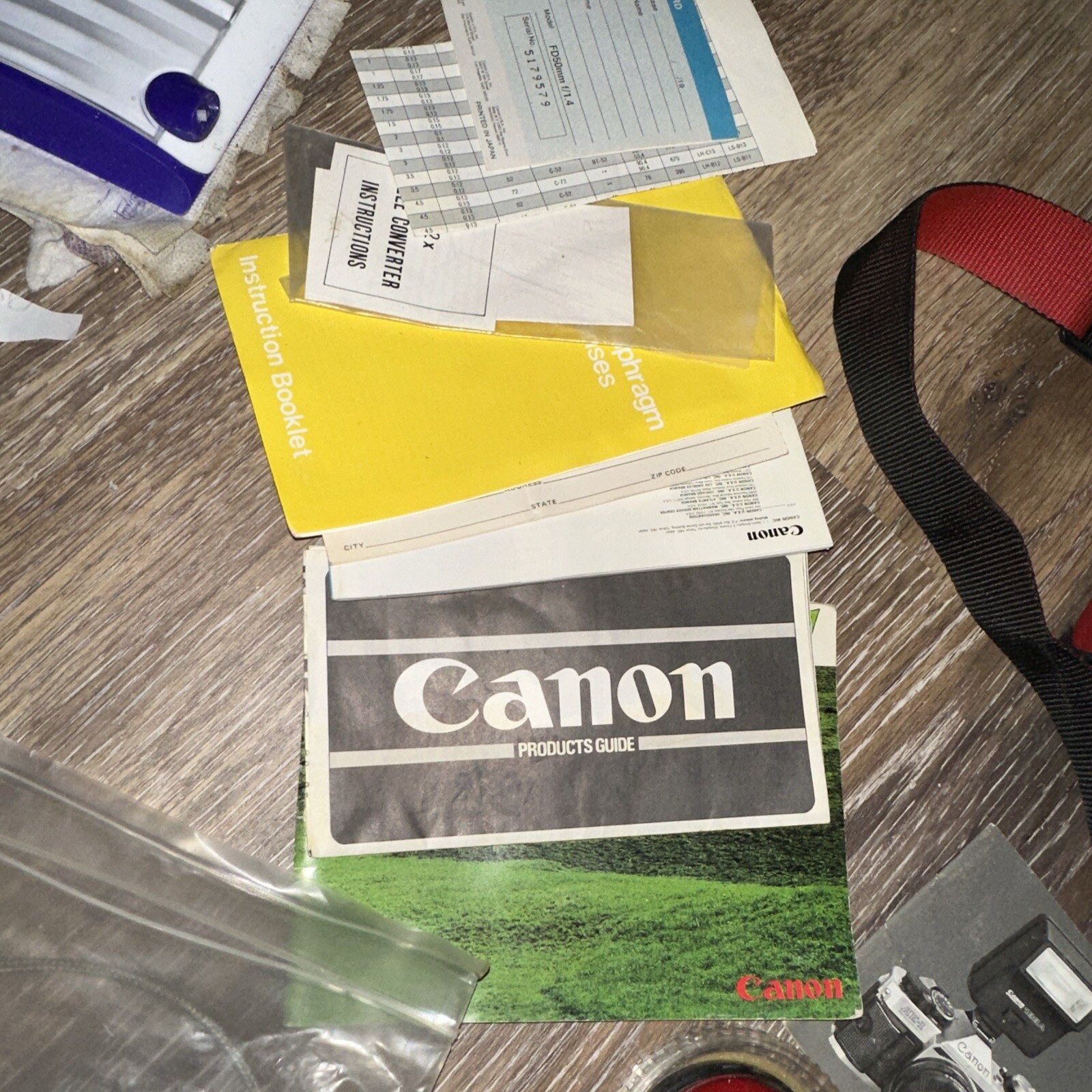 Canon AE-1 35mm SLR Film Camera silver 50mm 1.4 lens & More Marlboro Bag Manual
