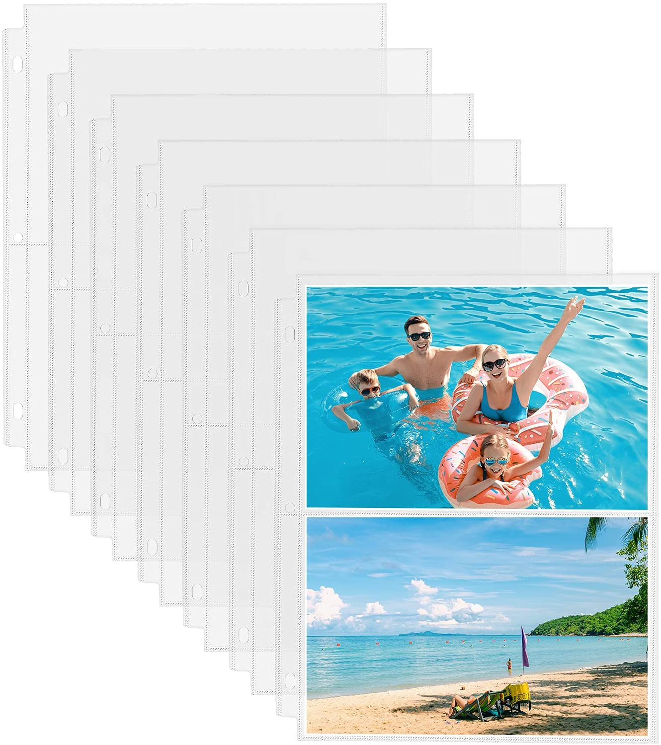 Fabmaker 30 Pack Photo Sleeves for 3 Ring Binder – (5X7, for 120 Photos), Archiv