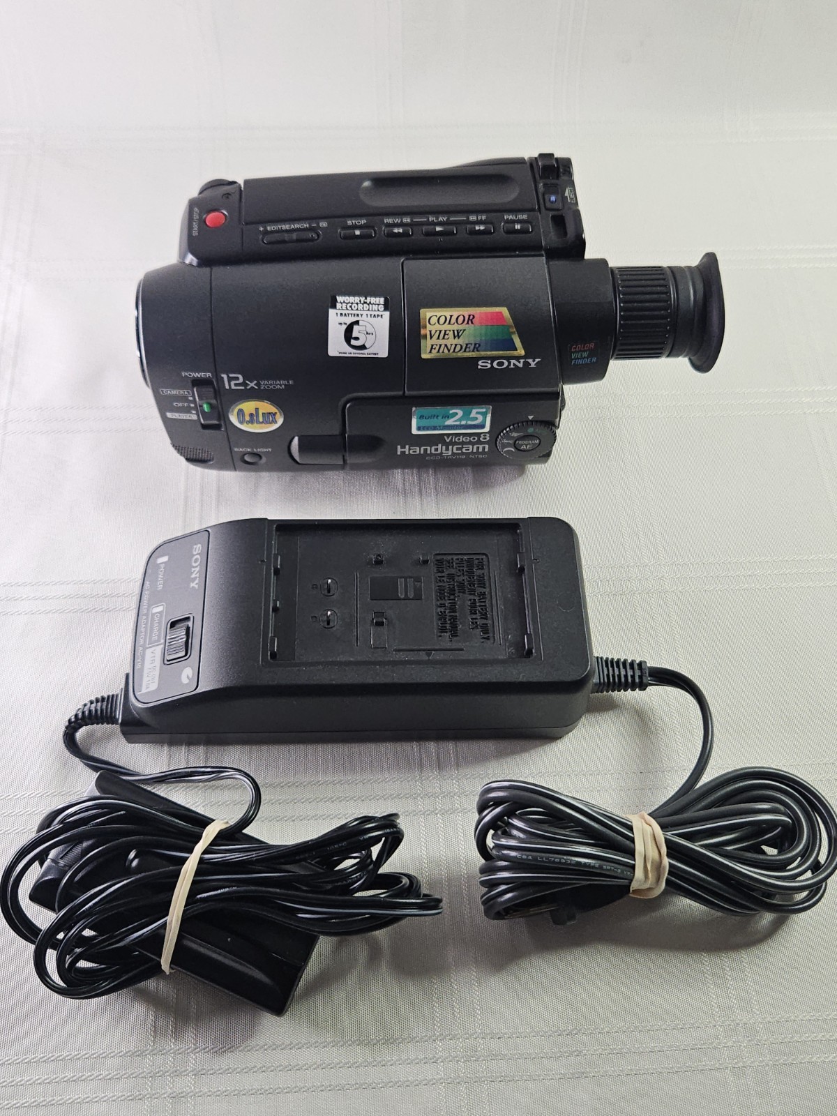 Sony Handycam CCD-TRV119 Vidoe8 Camcorder (Gray) Tested Works Great Condition