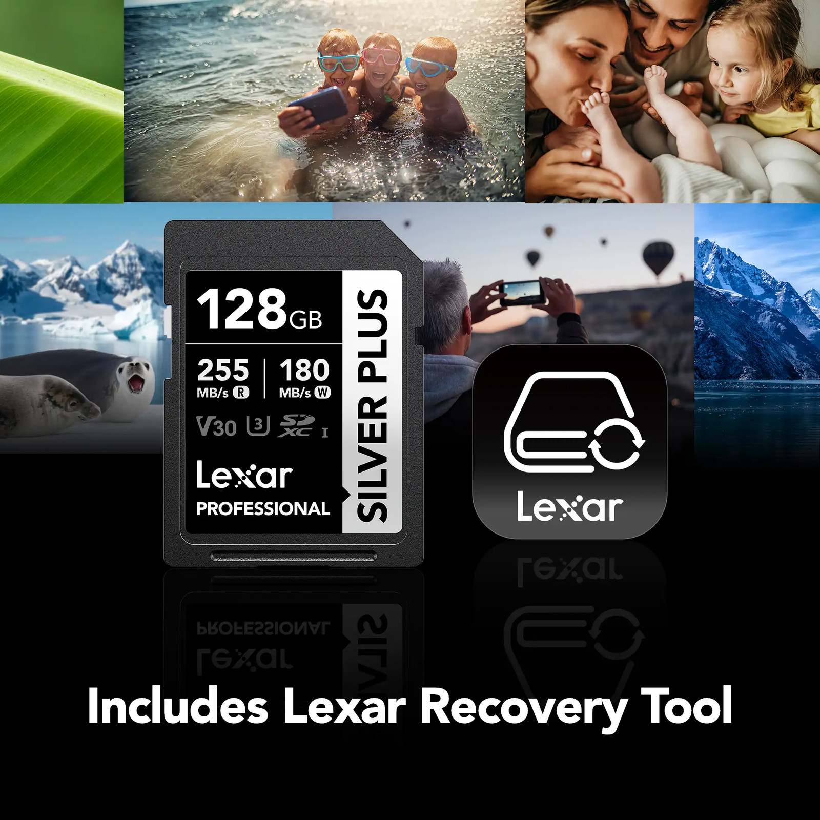 Lexar – Professional SILVER PLUS SDXC, V30 128 GB