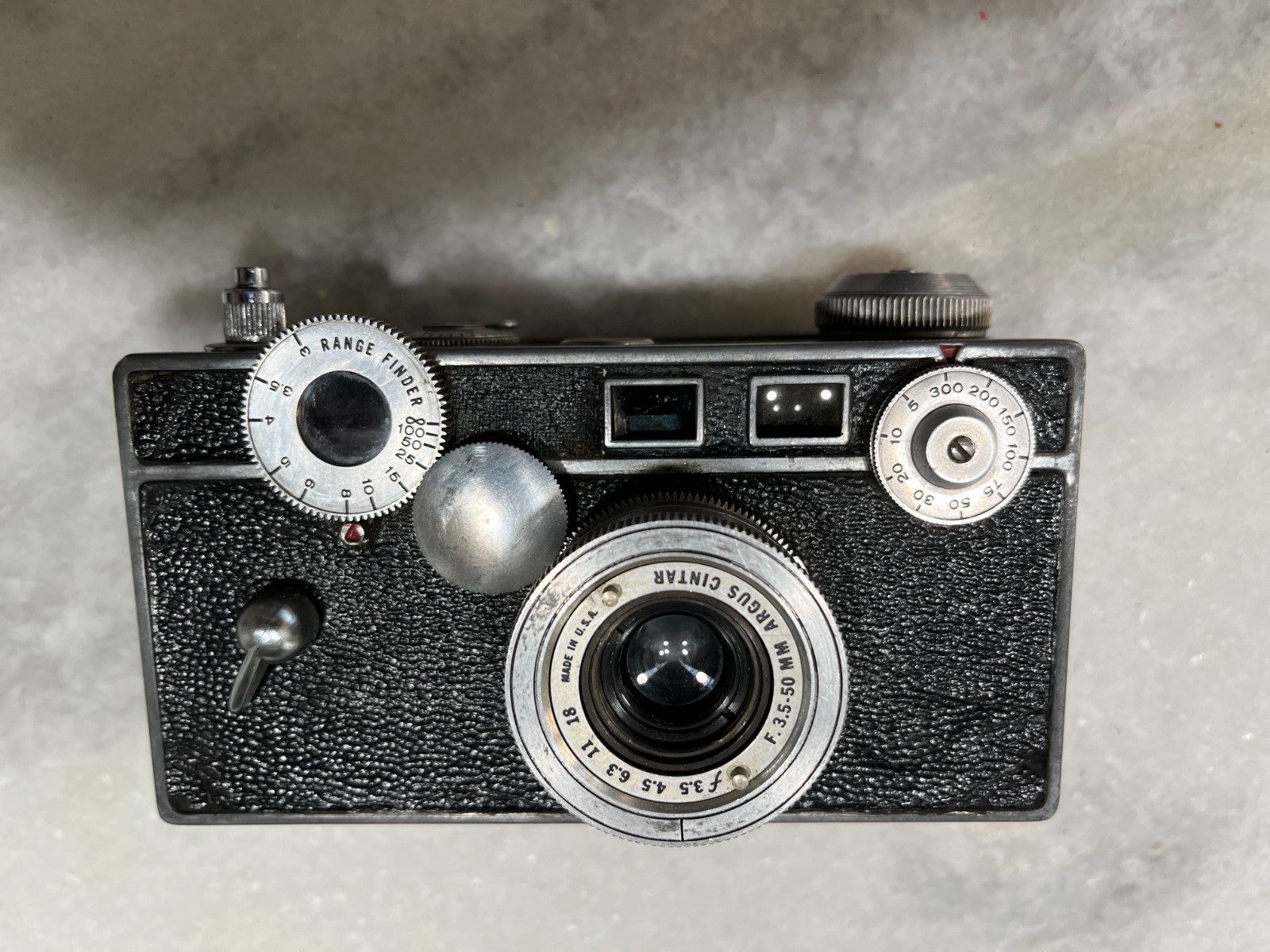 VINTAGE Argus C3 BRICK 35mm CAMERA f/3.5 50mm Lens Leather Case –