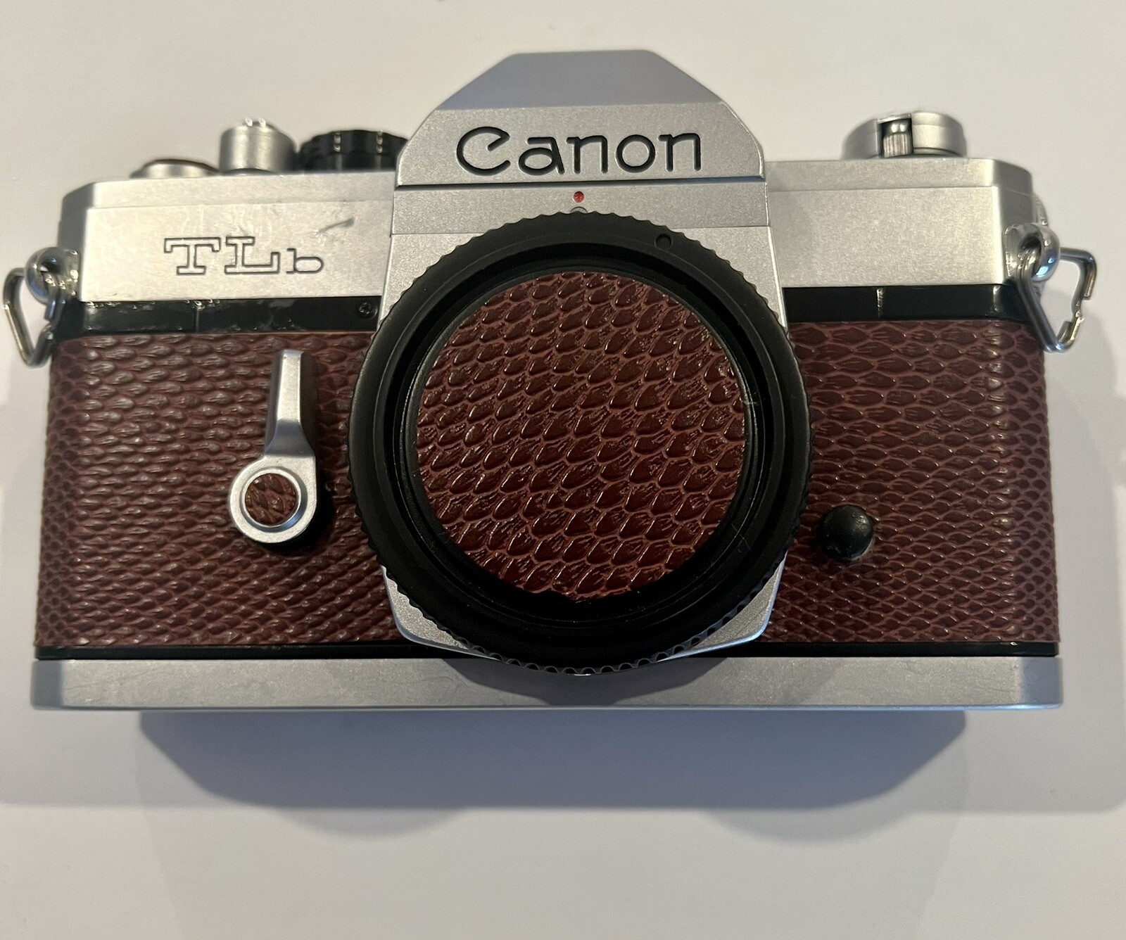 CUSTOM CANON TLB Lizard Brown Faux Leather SLR Camera Body – 6 Months Warranty