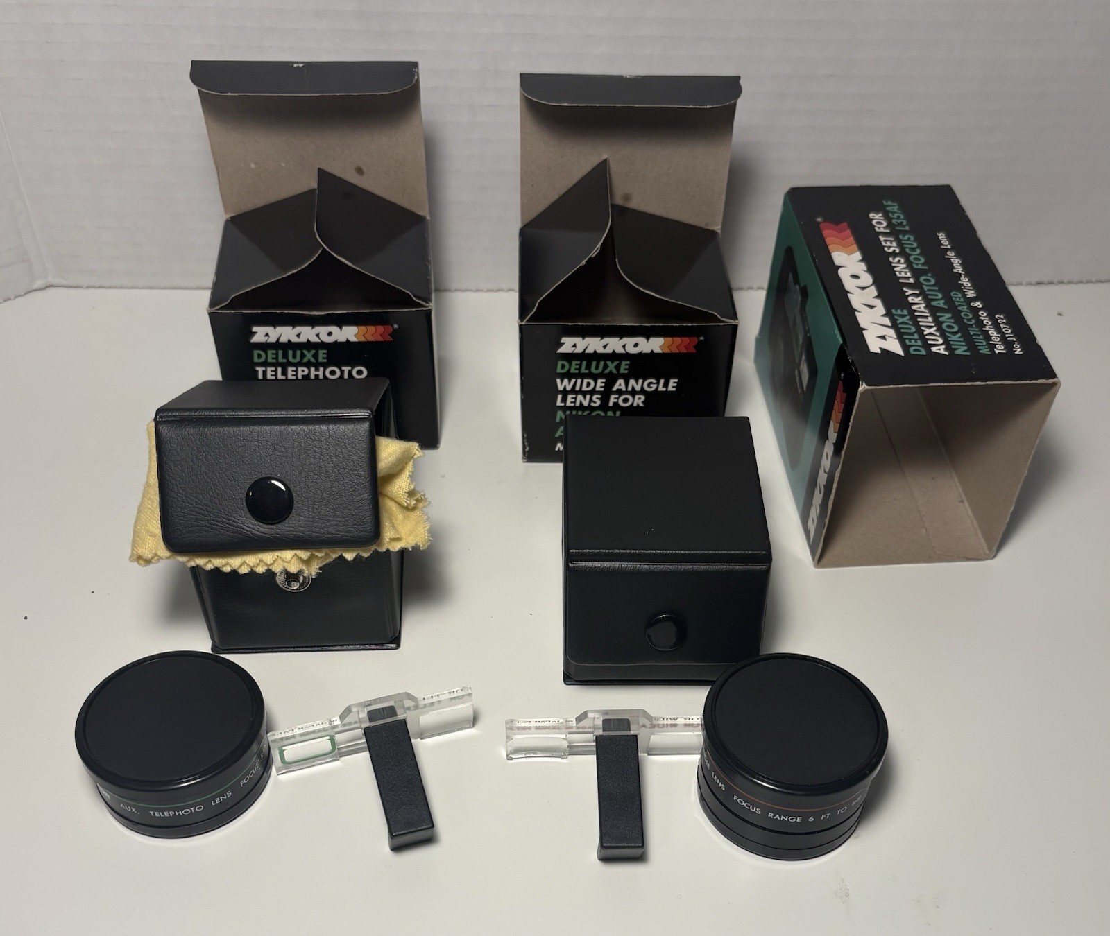 Zykkor Deluxe Auxiliary Lens Set For Bikon L35AF Telephoto & Wide Angle #J10722