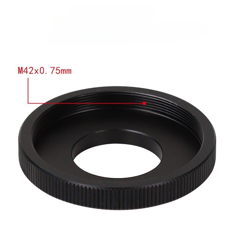 C Mount Male to M42x0.75 T2 Female Thread Adapter Ring 6.5mm Flange Distance