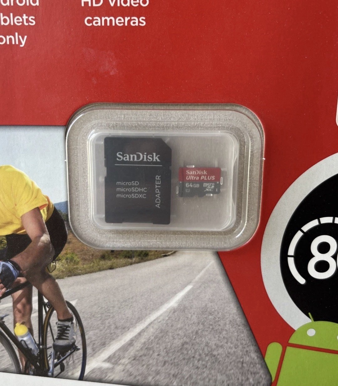 SANDISK ULTRA PLUS 64GB MICROSDXC UHS-I CARD W/ADAPTER