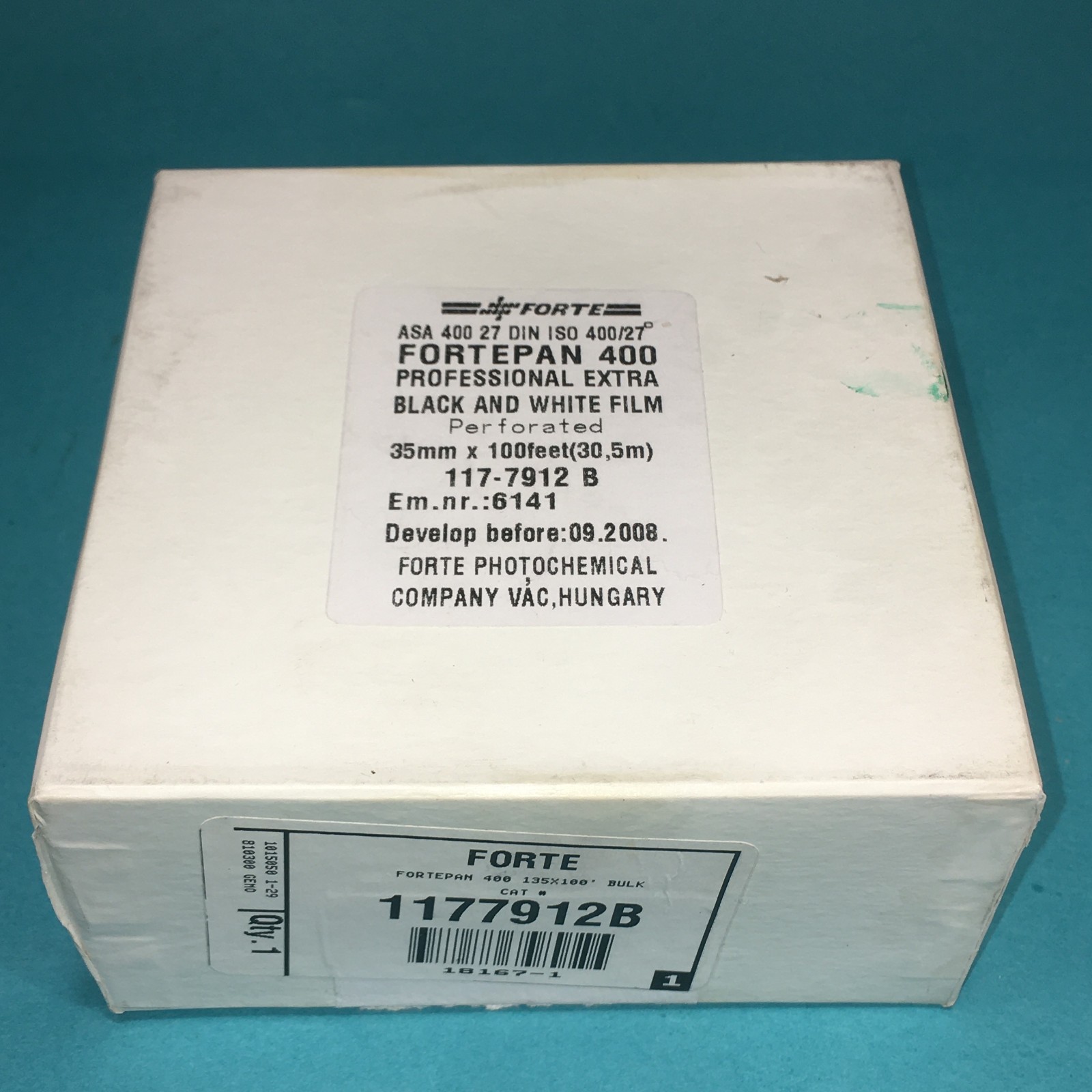 FORTEPAN 400 ISO 35mm FILM EXPIRED VINTAGE EXP 2008 FREEZER STORED 100 FEET CAN