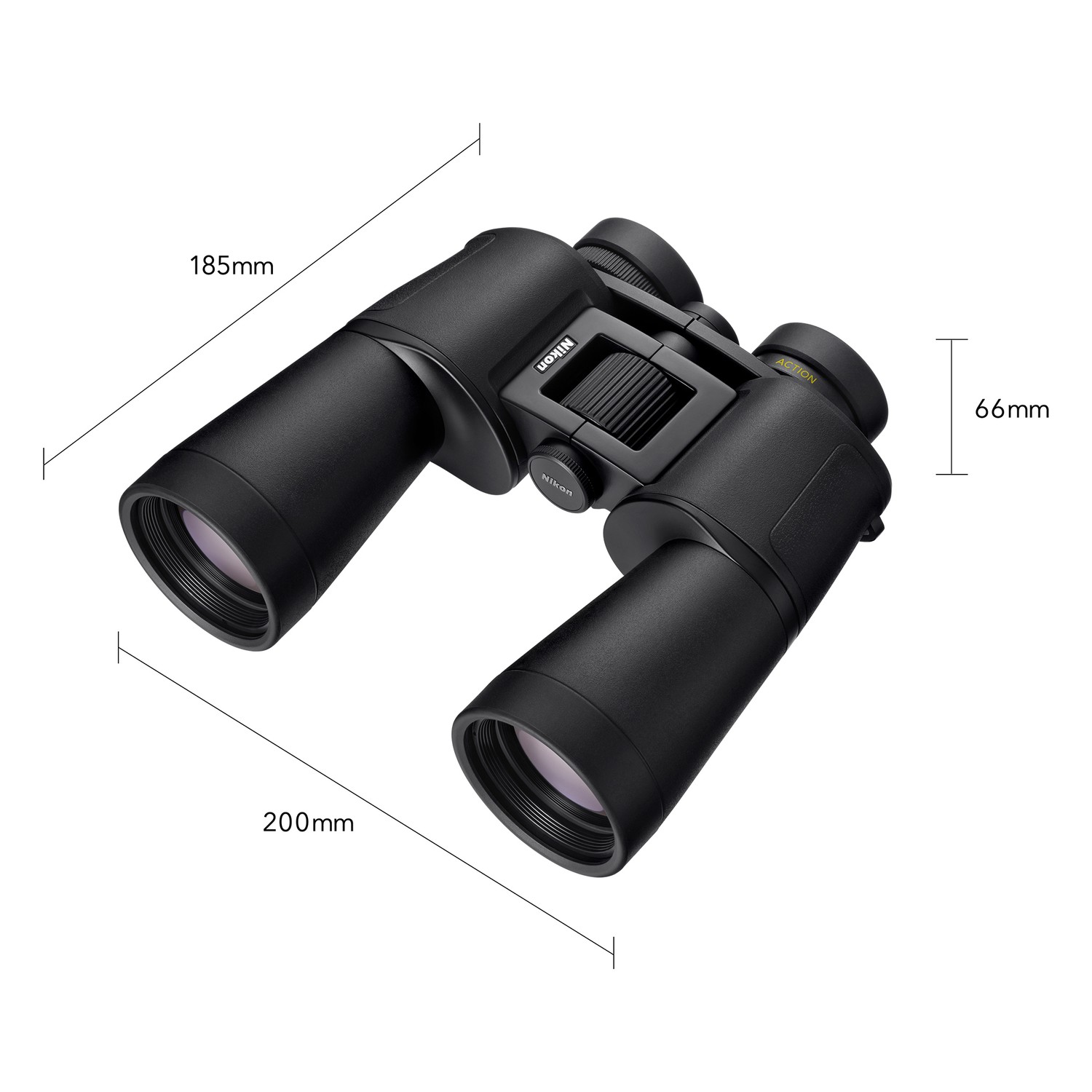 ACTION 16×50 Binoculars, Neck Strap, Case, Caps