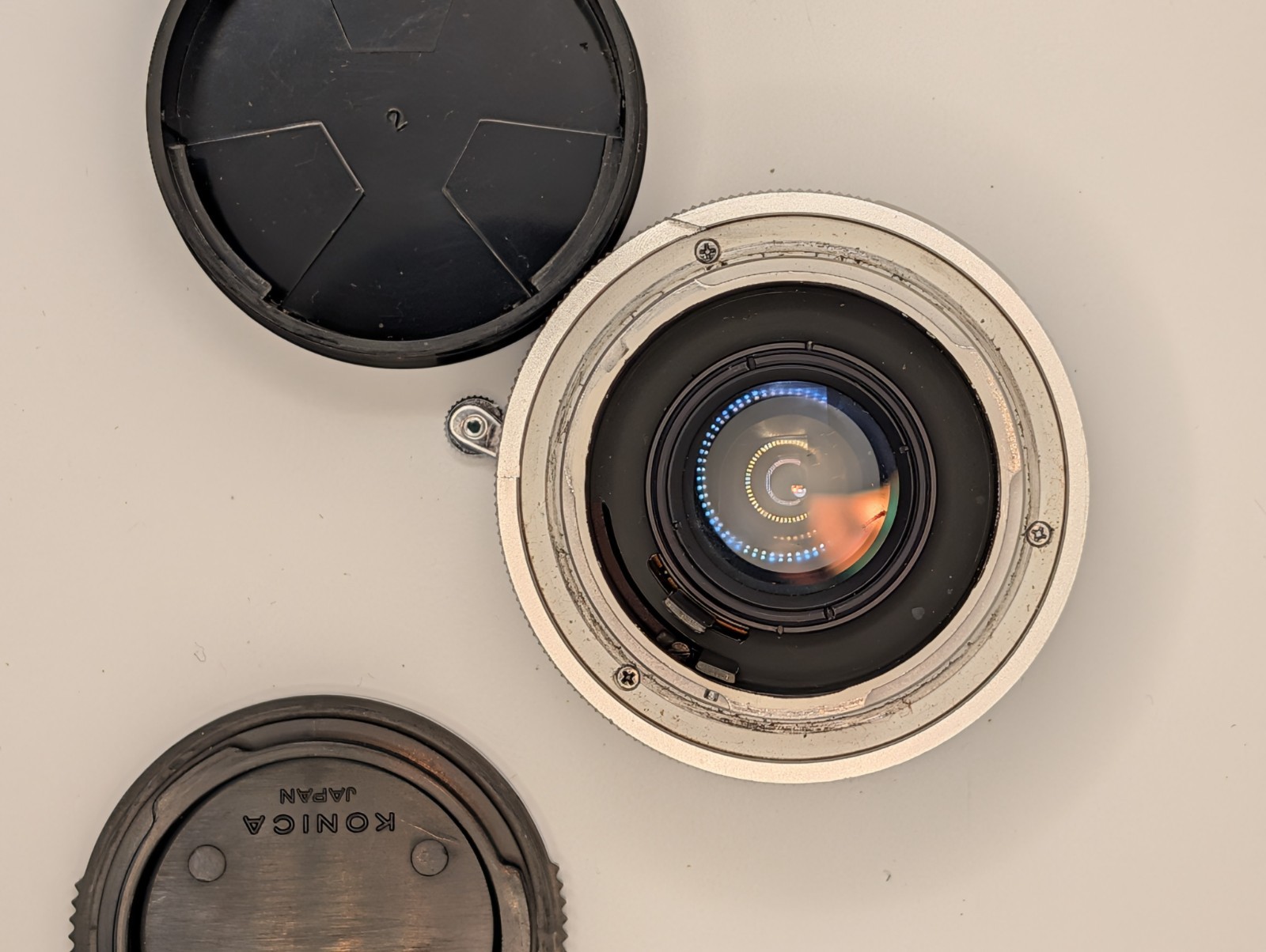 Vivitar Automatic 2X-7 Teleconverter Lens For Konica AR Mount w/ Case & Caps