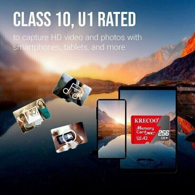 128GB 256GB 1TB Micro SD Card Memory Card TF Card +Free Adapter High Speed Lot