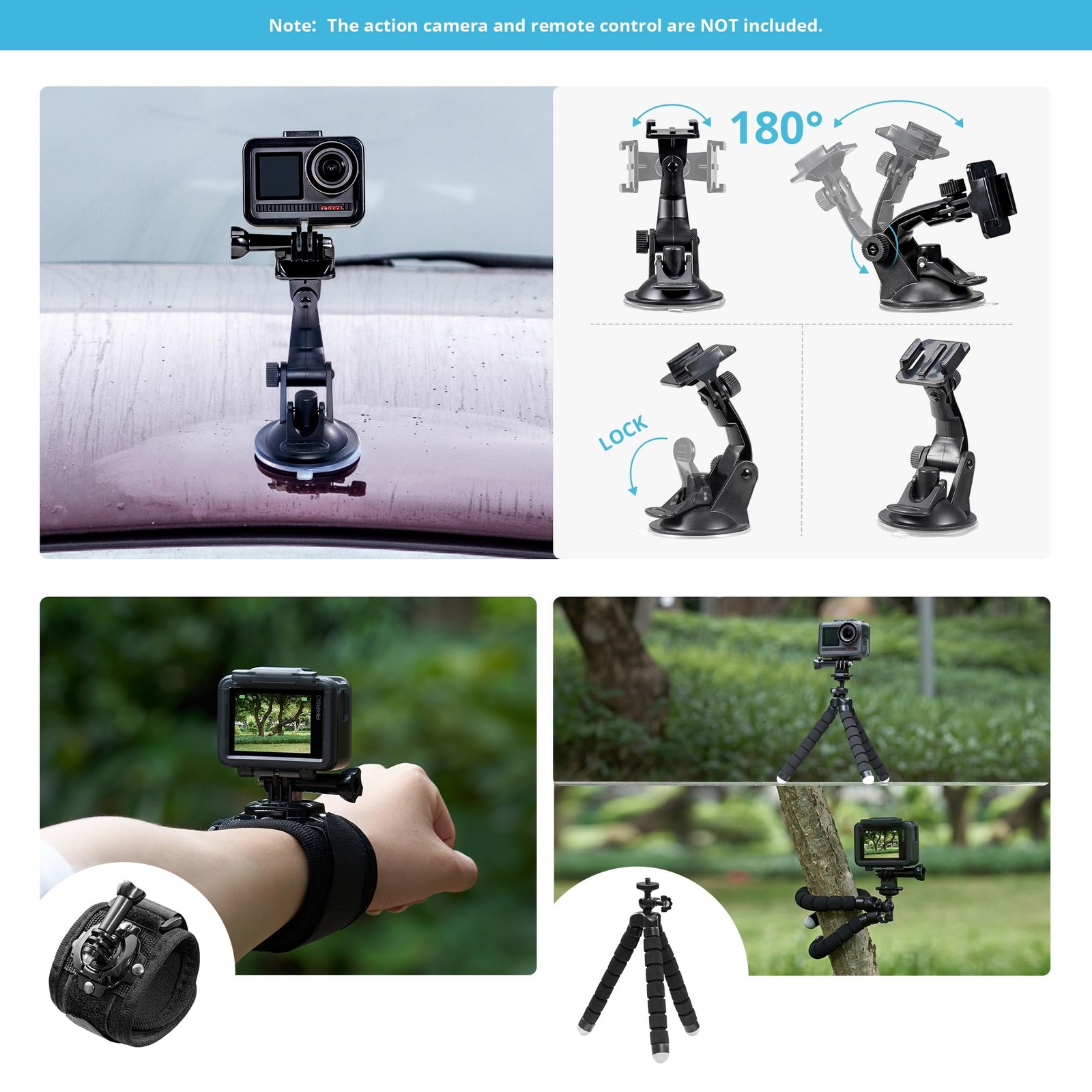 AKASO 42 in 1 Action Camera Accessories Kit for EK7000/EK7000 Pro/Brave 4/Brave
