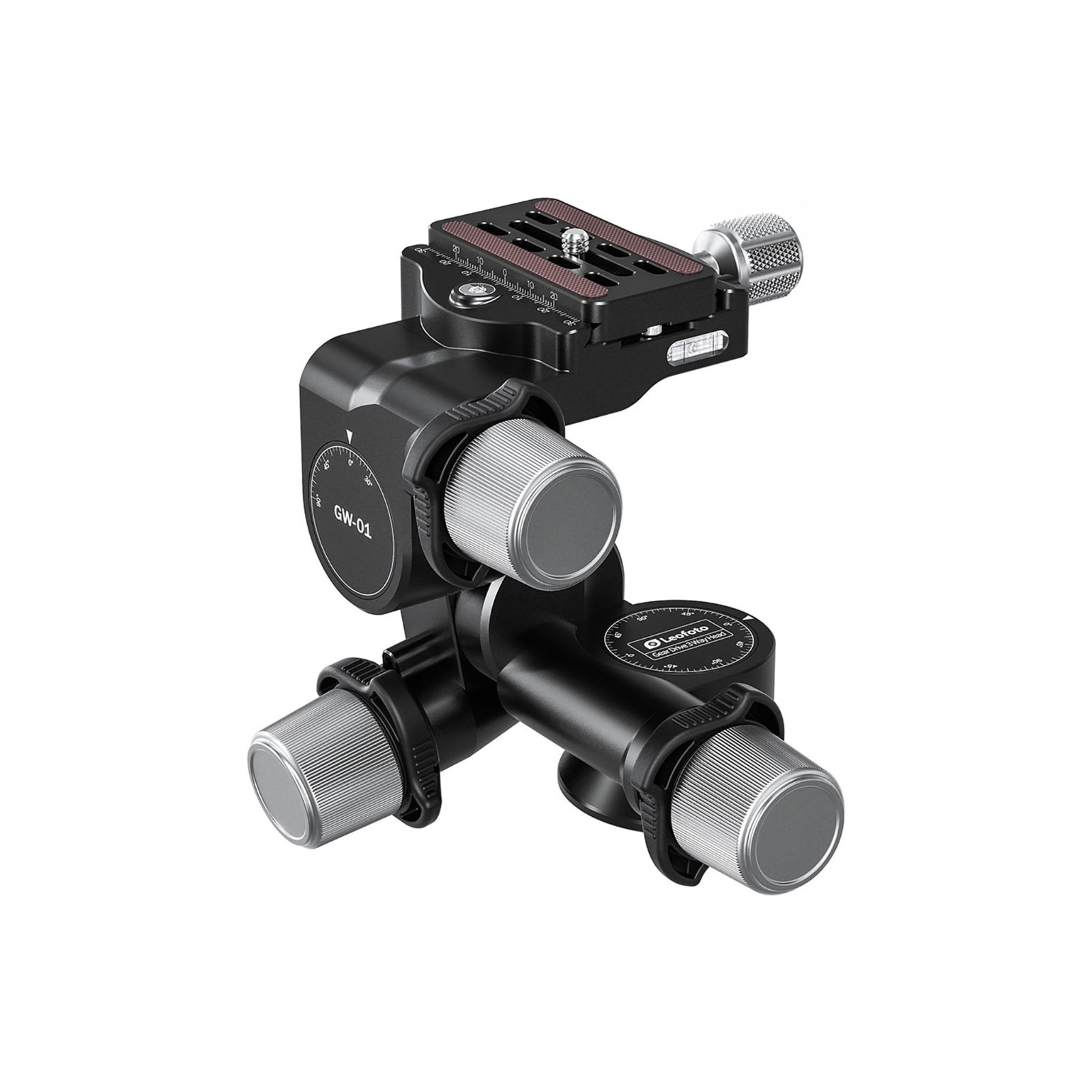 Leofoto GW-01 3-Way Tripod Head Ball Head with Plate /Arca Swiss