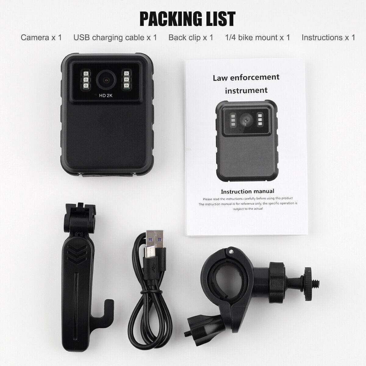 4K 1080P Audio Video DVR IR Night Cam WIFI HD Camcorder Mini Police Body Camera.