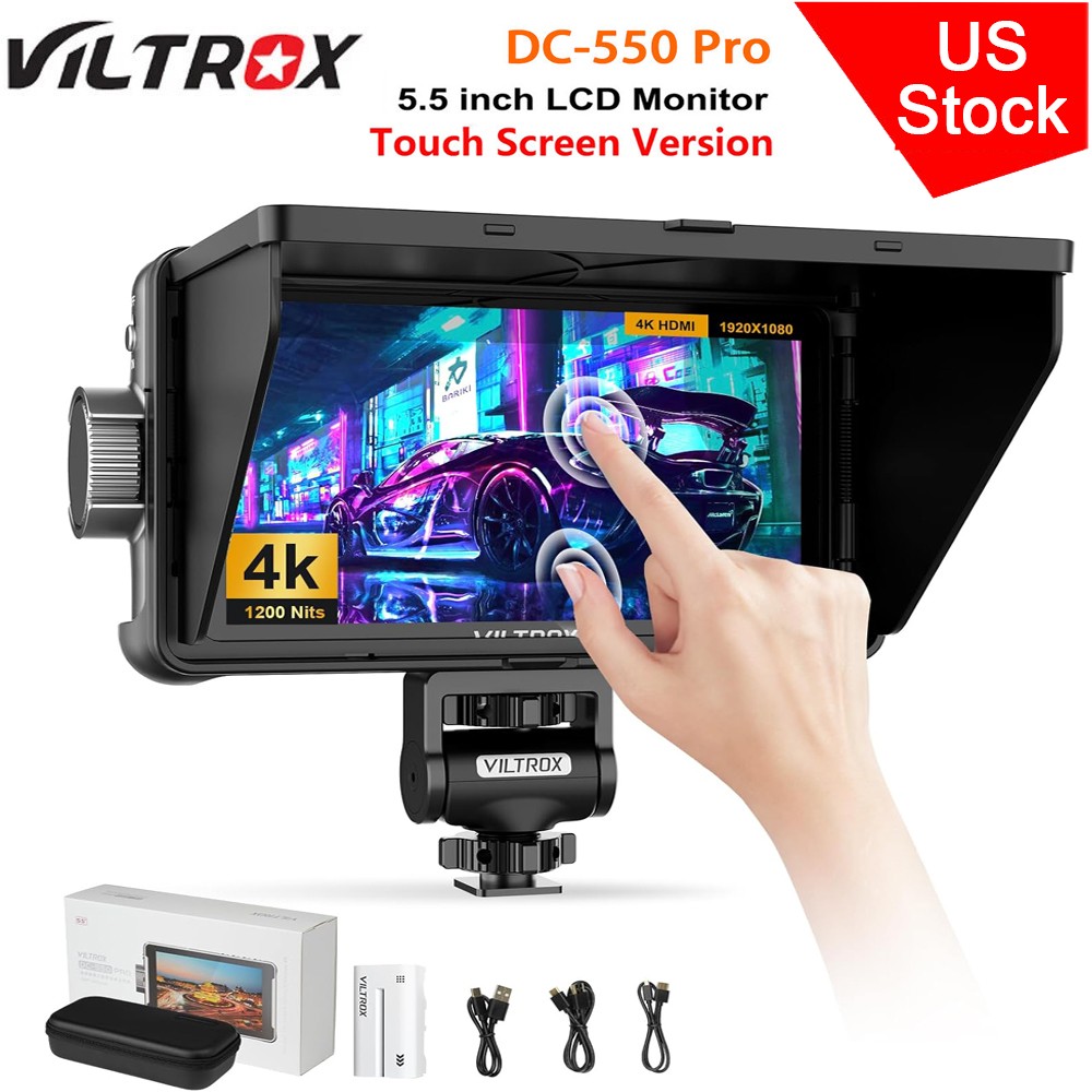 VILTROX DC 550 Pro 5.5″ 4K HDMI Camera Monitors f DSLR Touchscreen Field Monitor
