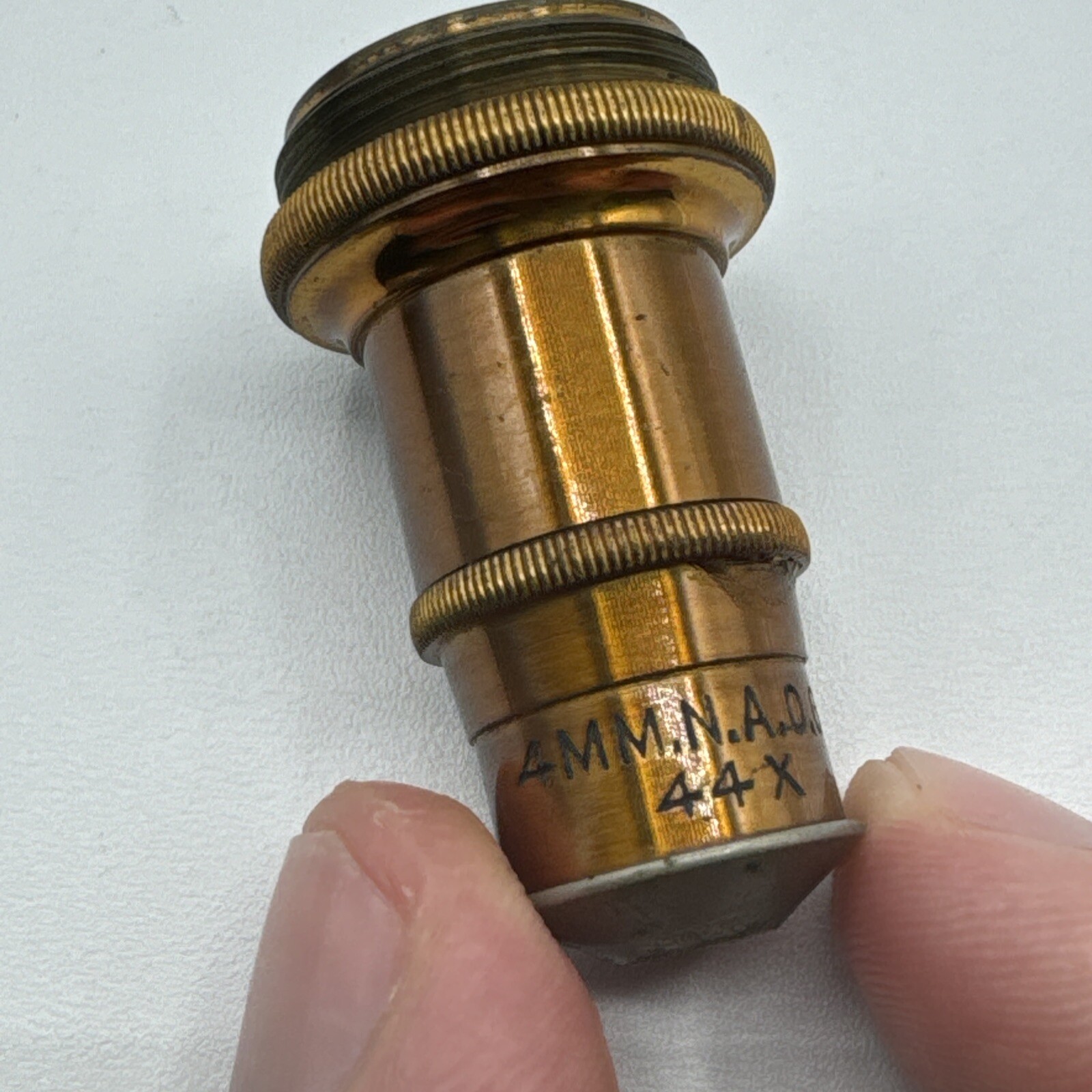 Spencer Buffalo 44x 4mm N.A. 0.66 Lens (G3 D7) Brass Untested