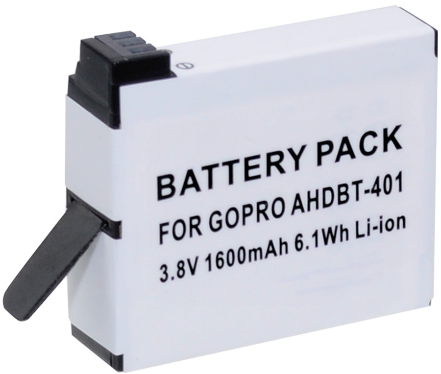 Rechargeable Replacement Backup 1600mAh Battery AHDBT-401 for GoPro Hero4 2 Pack