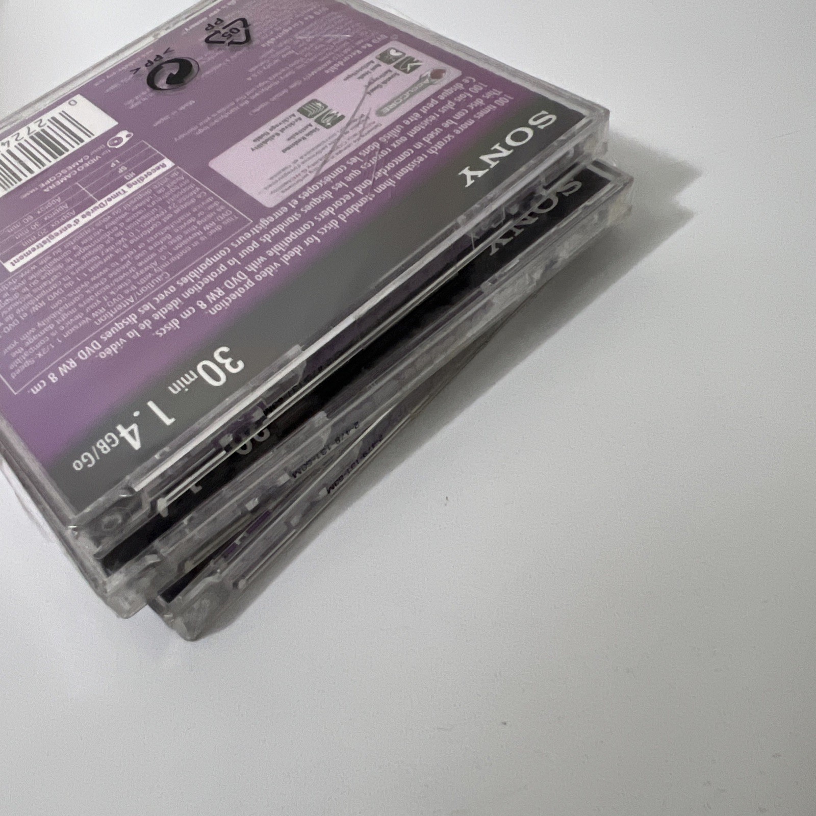 3 Sony Handycam DVD-RW 30min 1.4GB Single Sided Disc New Re-recordable Read Desc