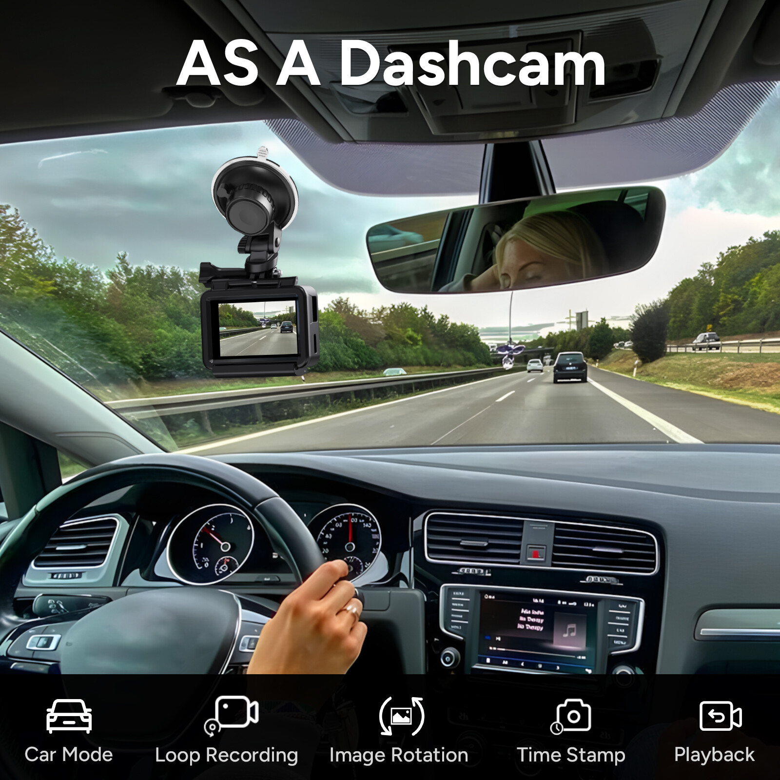 SJCAM 4K Action Camera 170° Wide-Angle Dual Screen Camera with 32G Memory Card