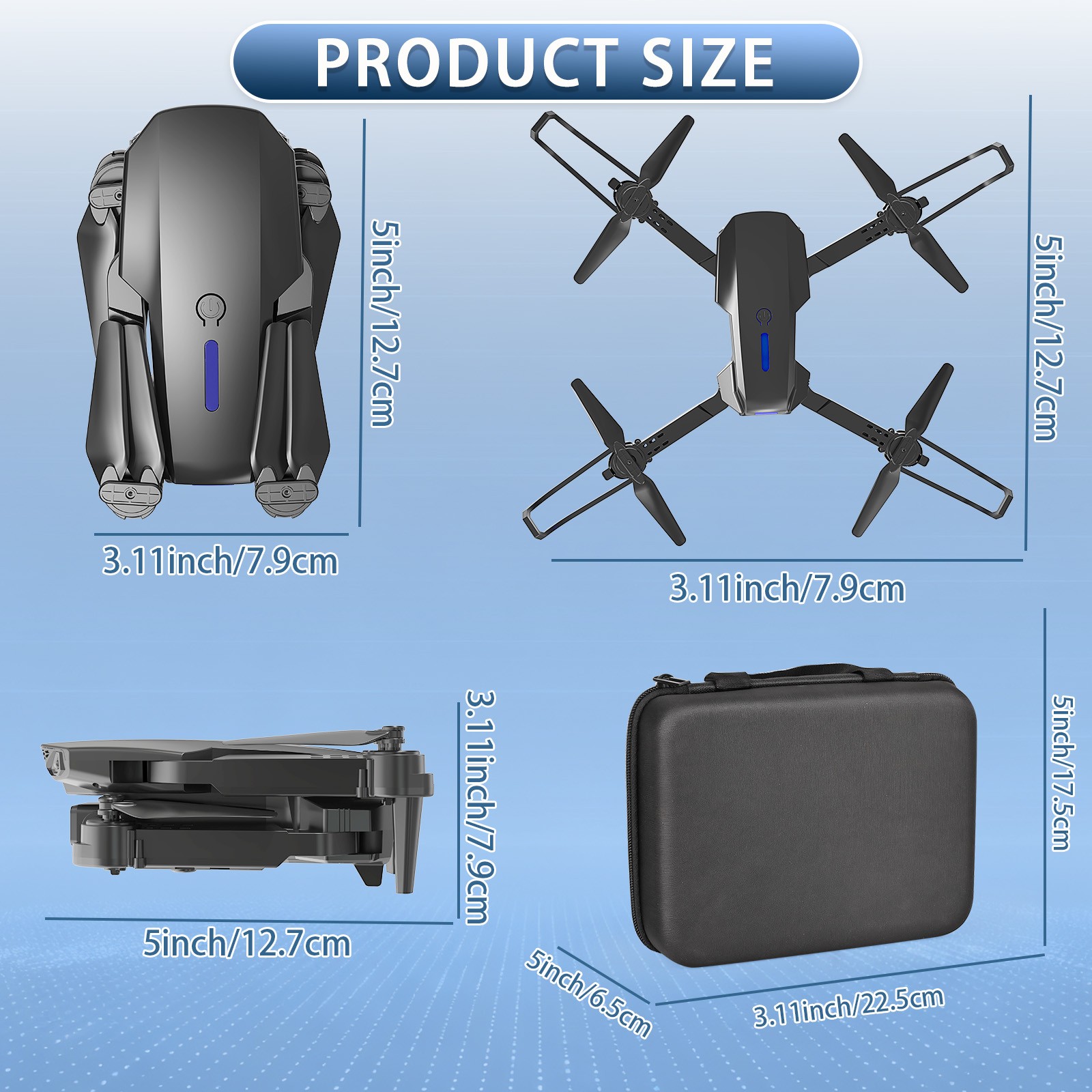Drones Quadcopter 5G 4K GPS Drone X with HD Dual Camera WiFi FPV Foldable RC