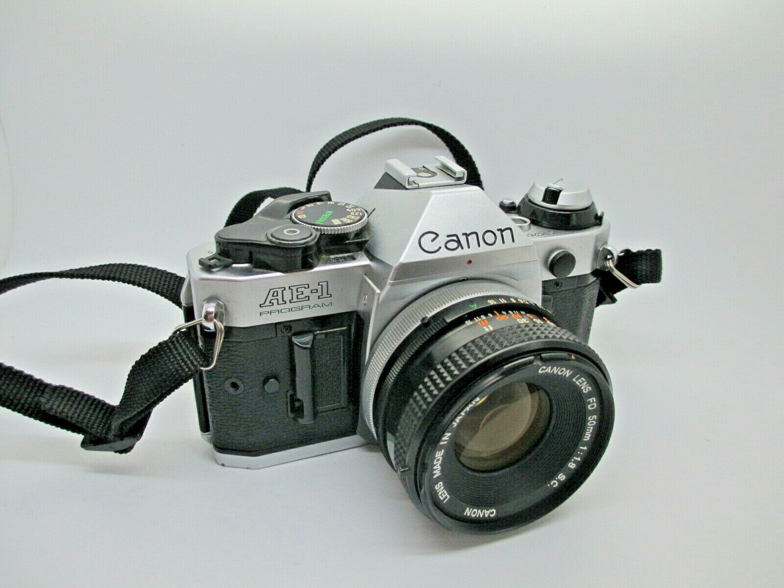 Canon AE-1 Program 35mm SLR Film Camera + 50mm 1:1.8 Canon Lens WORKING GREAT!!!