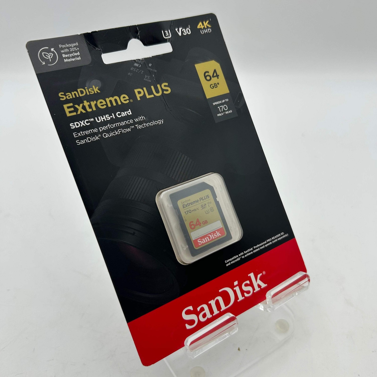 SanDisk Extreme PLUS 64GB Class 10 SDXC UHS-I Memory Card – Brand New